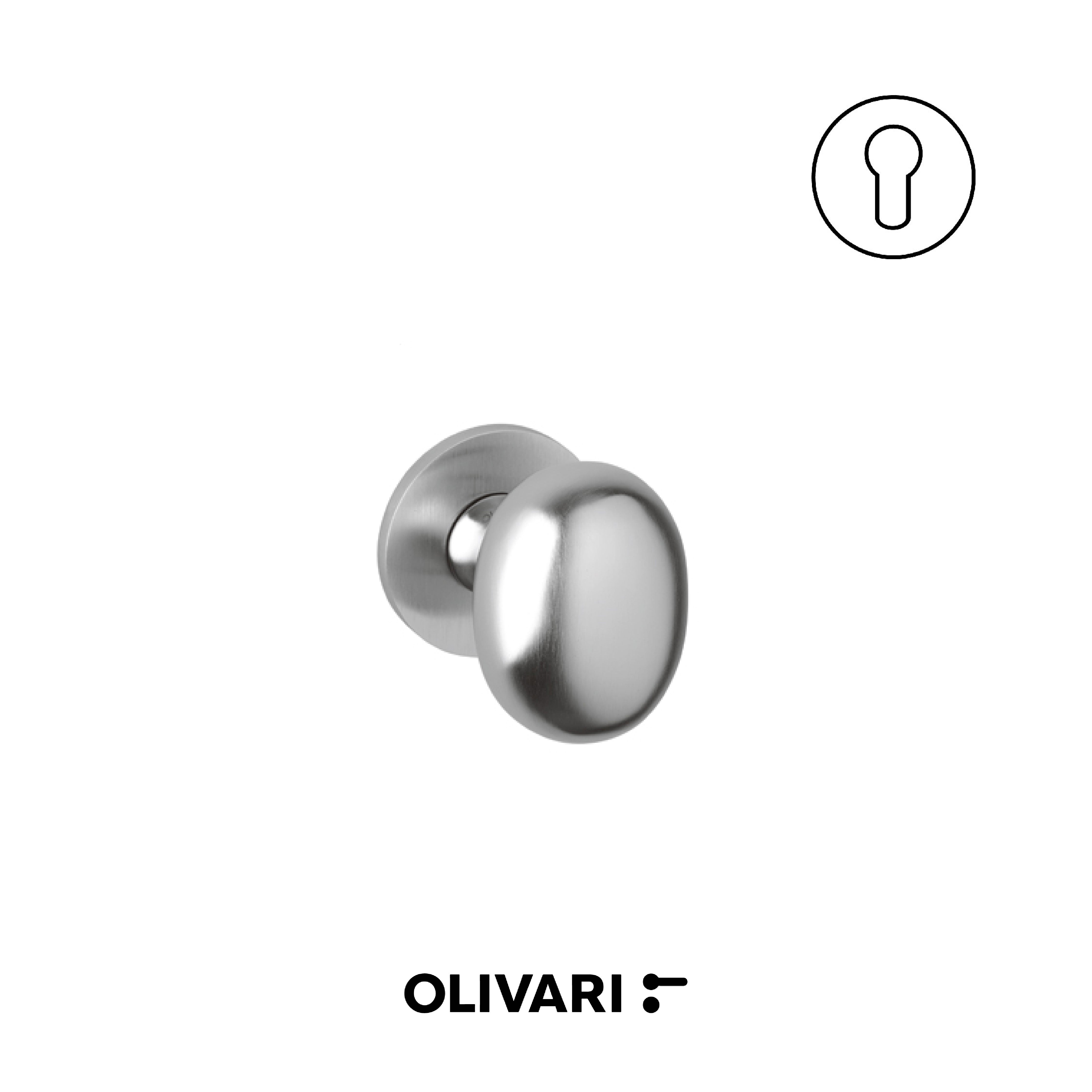 Olivari Melanzana - Center door knobs