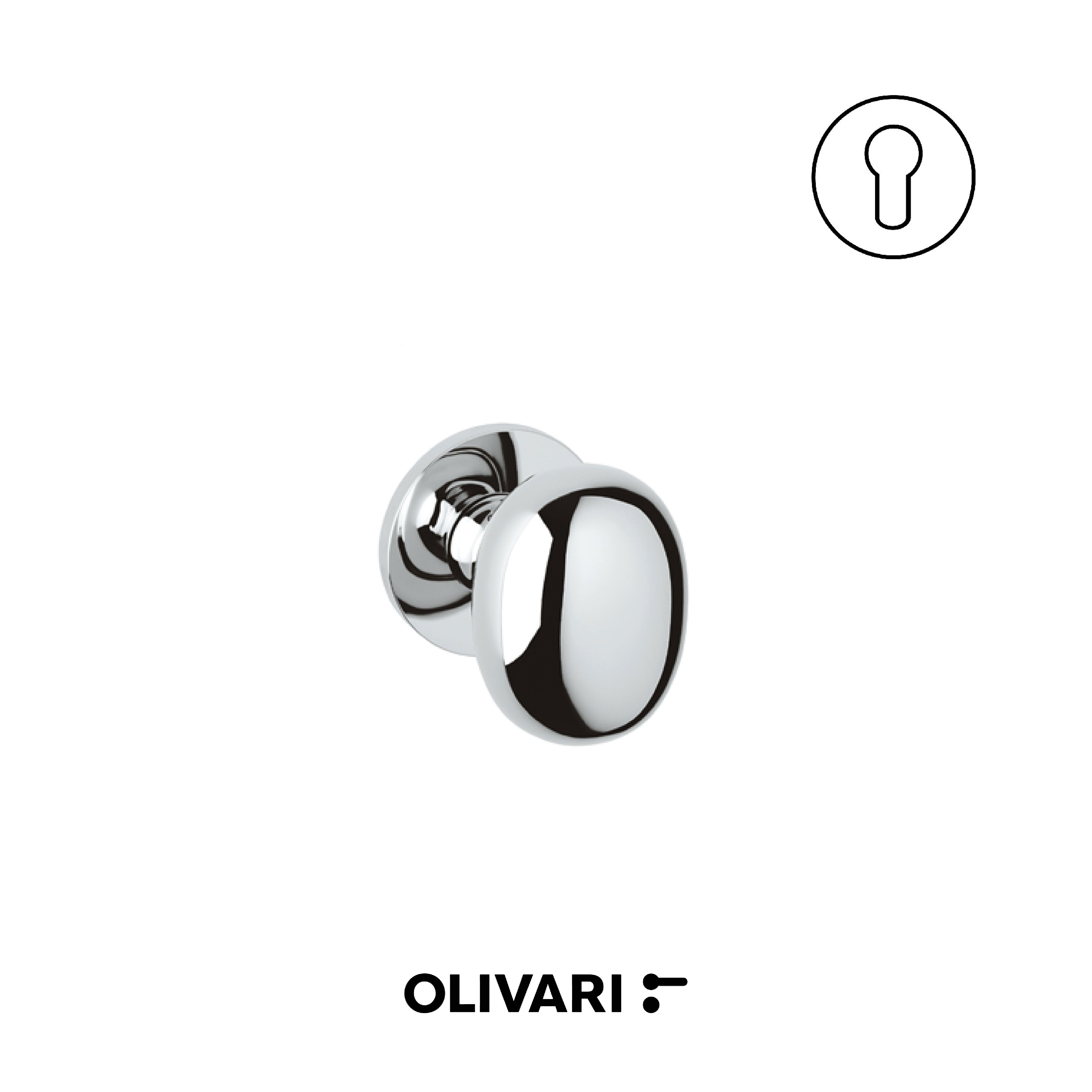 Olivari Melanzana - Center door knobs