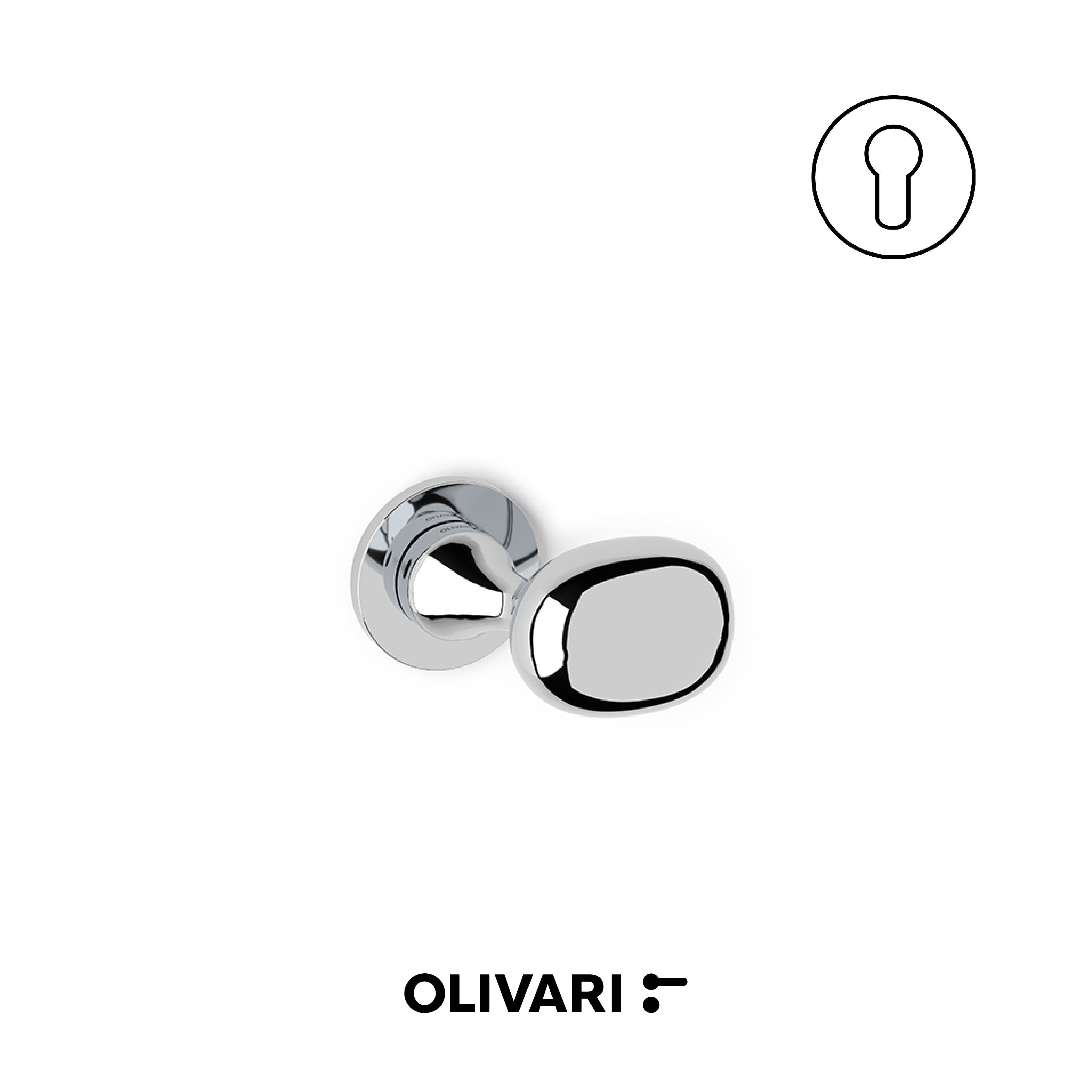 Olivari Melanzana - Cranked door knobs
