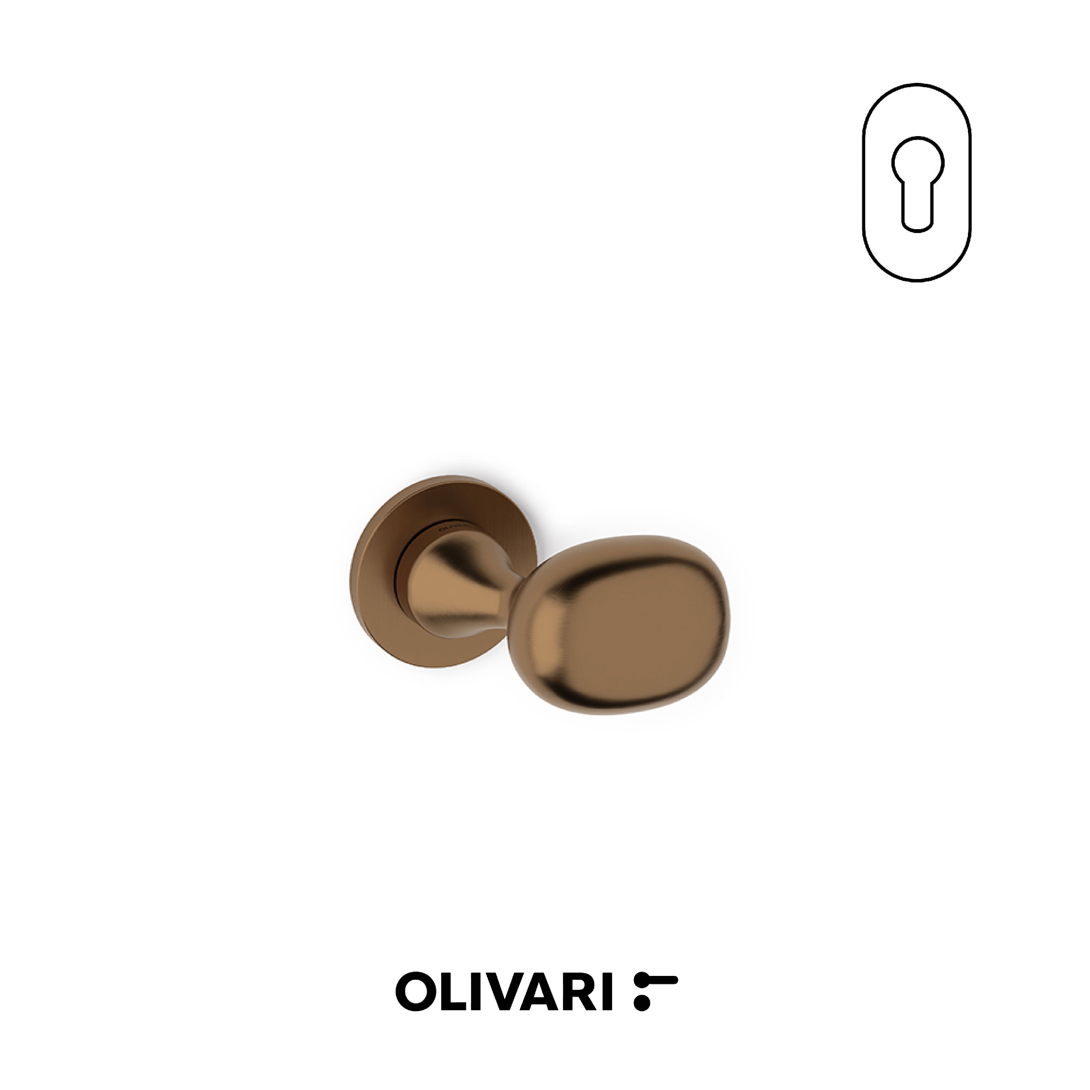 Olivari Melanzana - Cranked door knobs