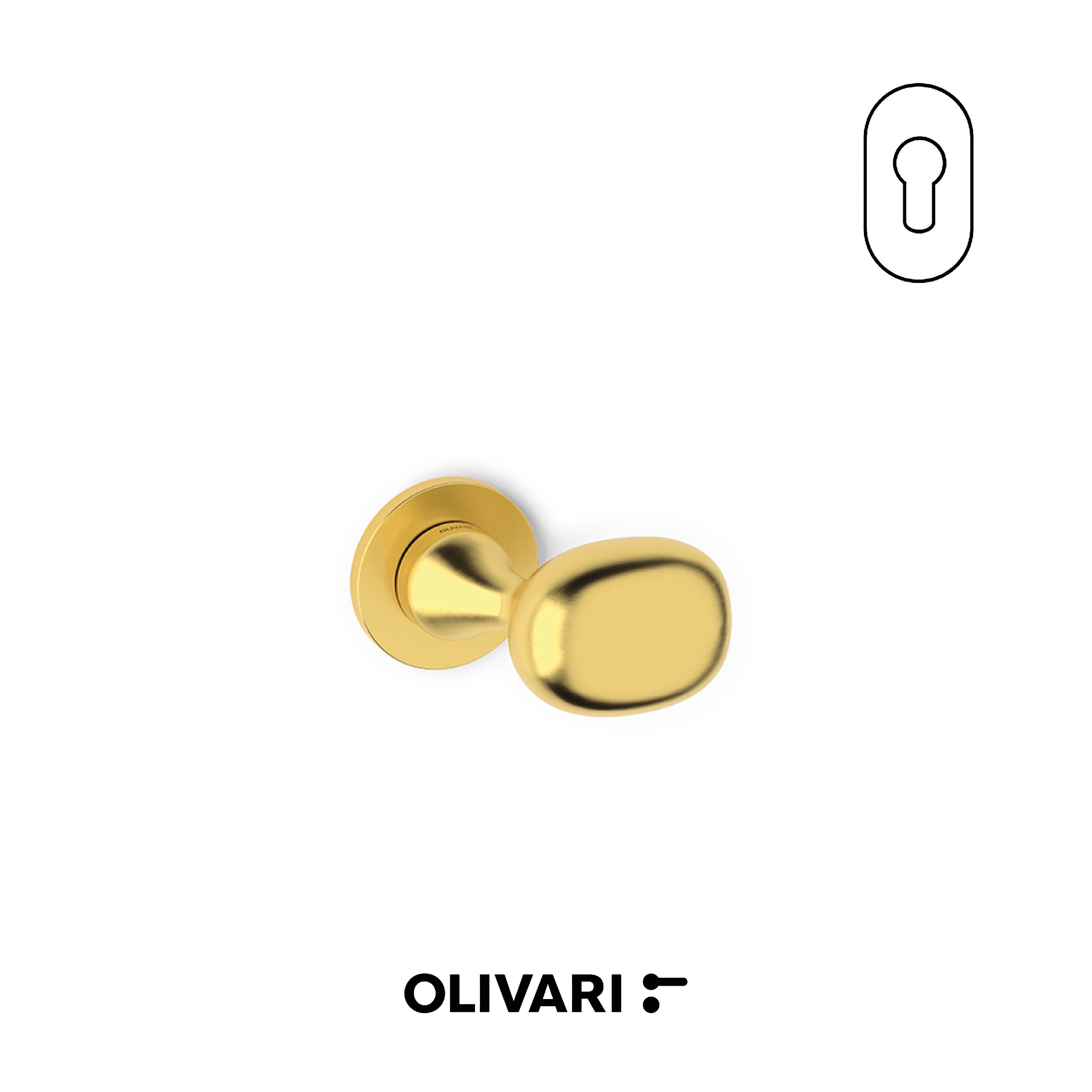 Olivari Melanzana - Cranked door knobs