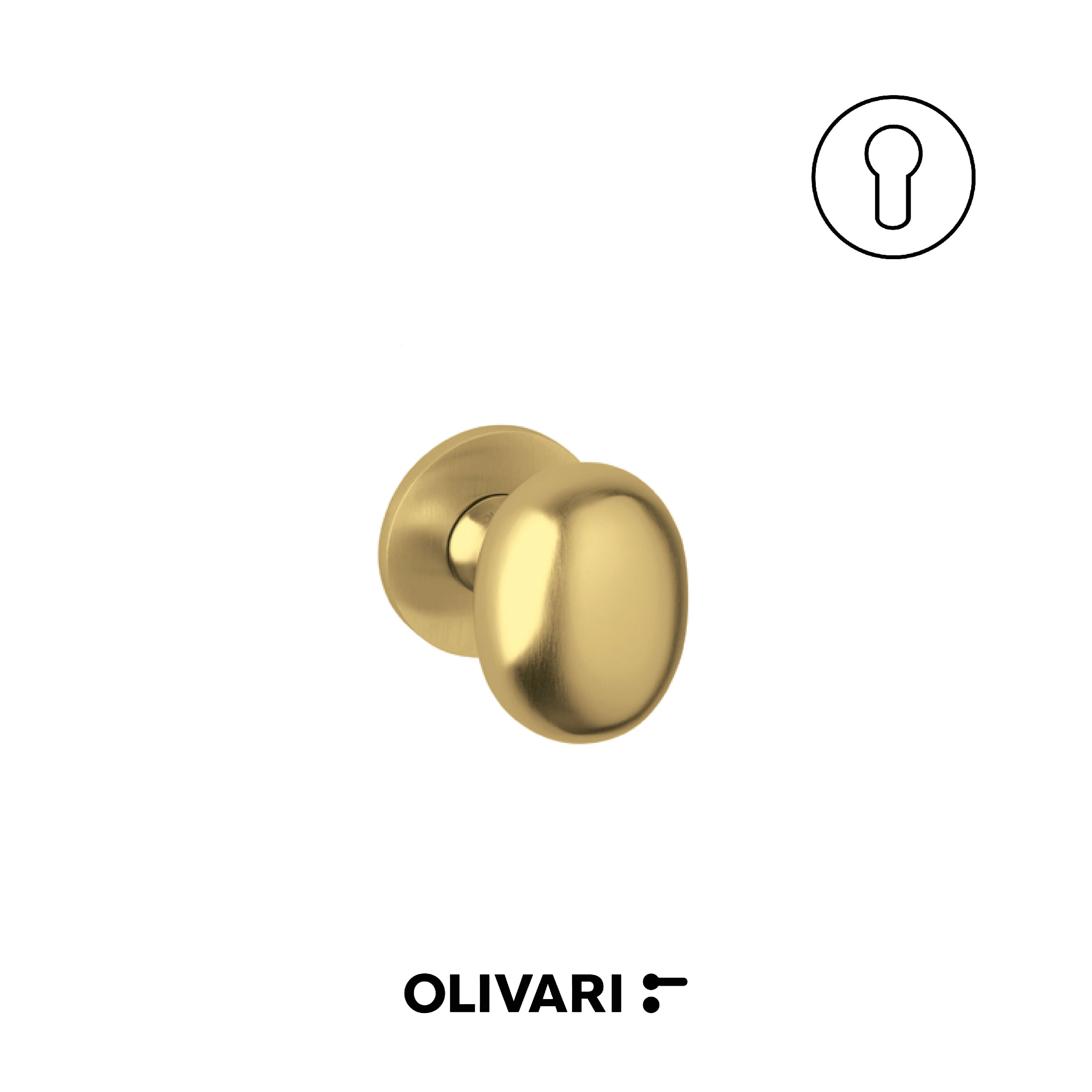 Olivari Melanzana - Center door knobs