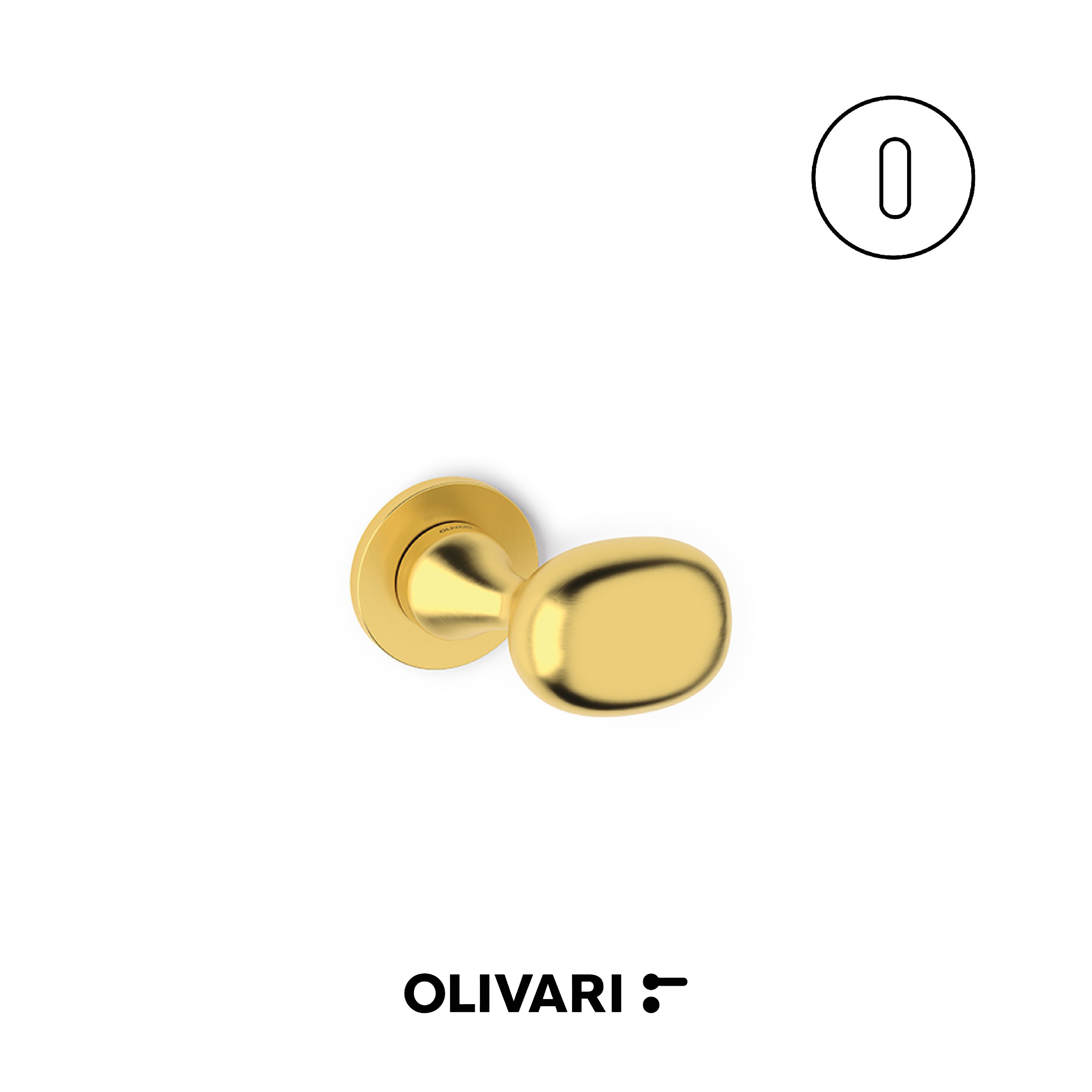 Olivari Melanzana - Cranked door knobs