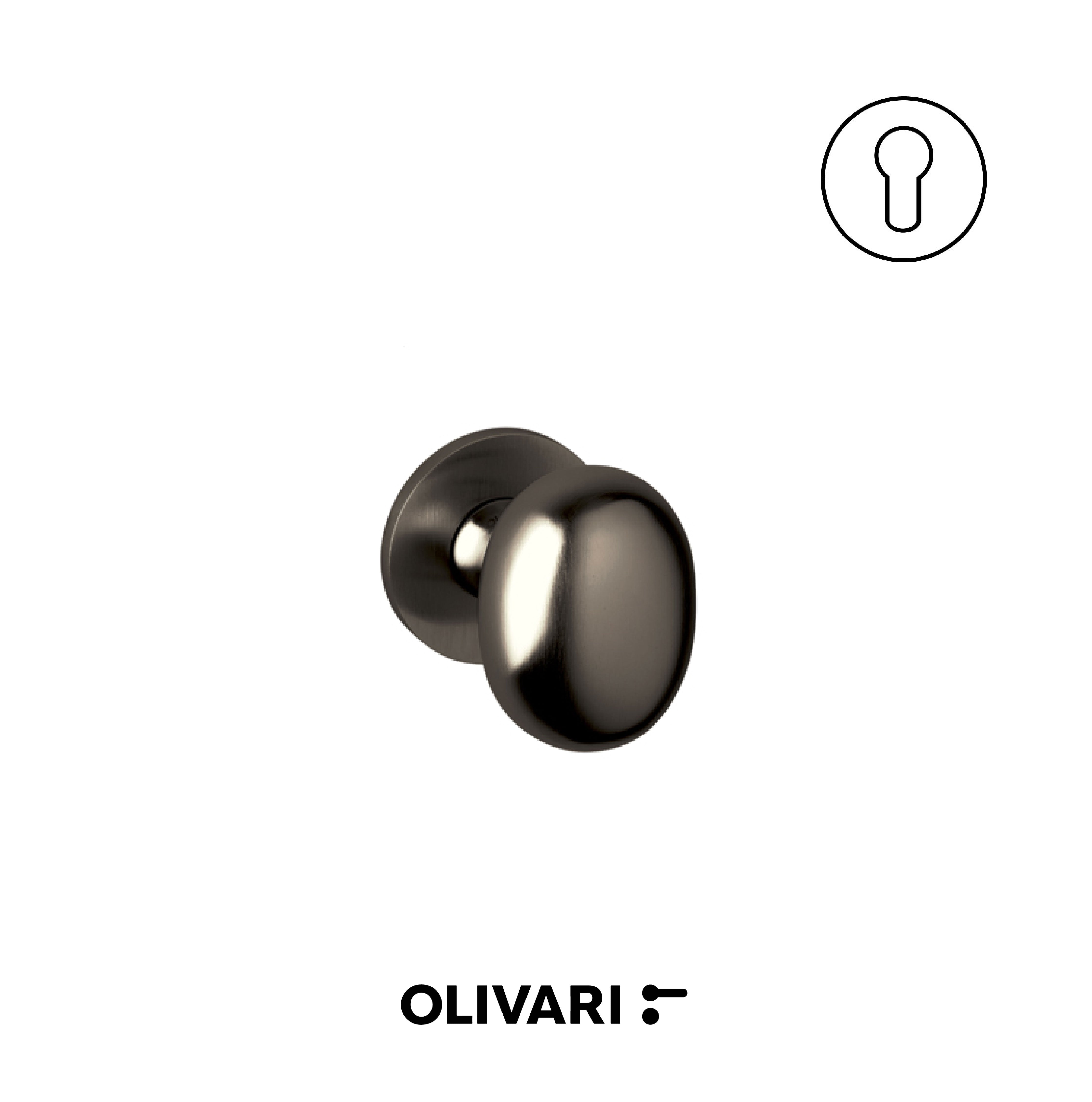 Olivari Melanzana - Center door knobs