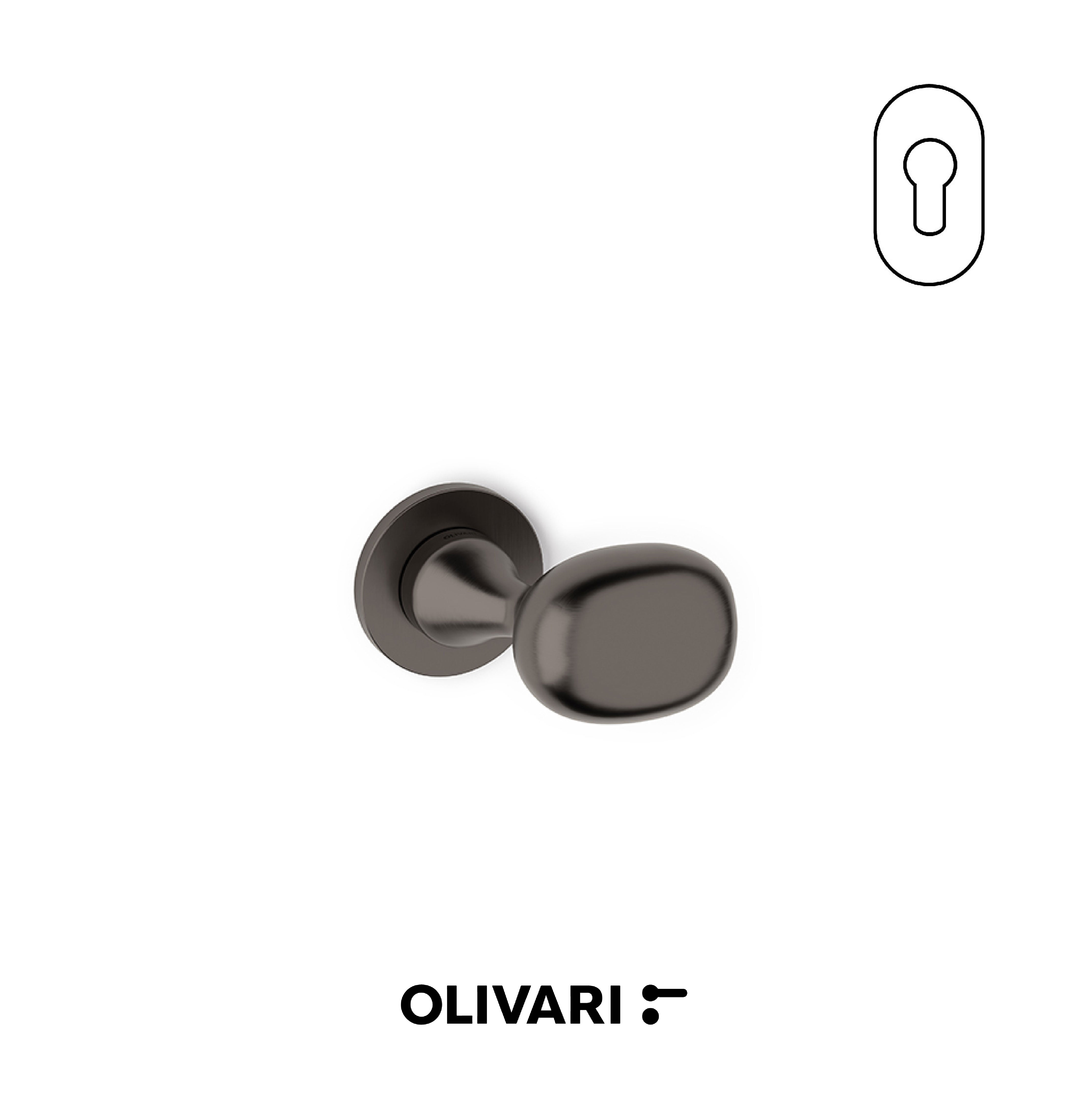 Olivari Melanzana - Cranked door knobs