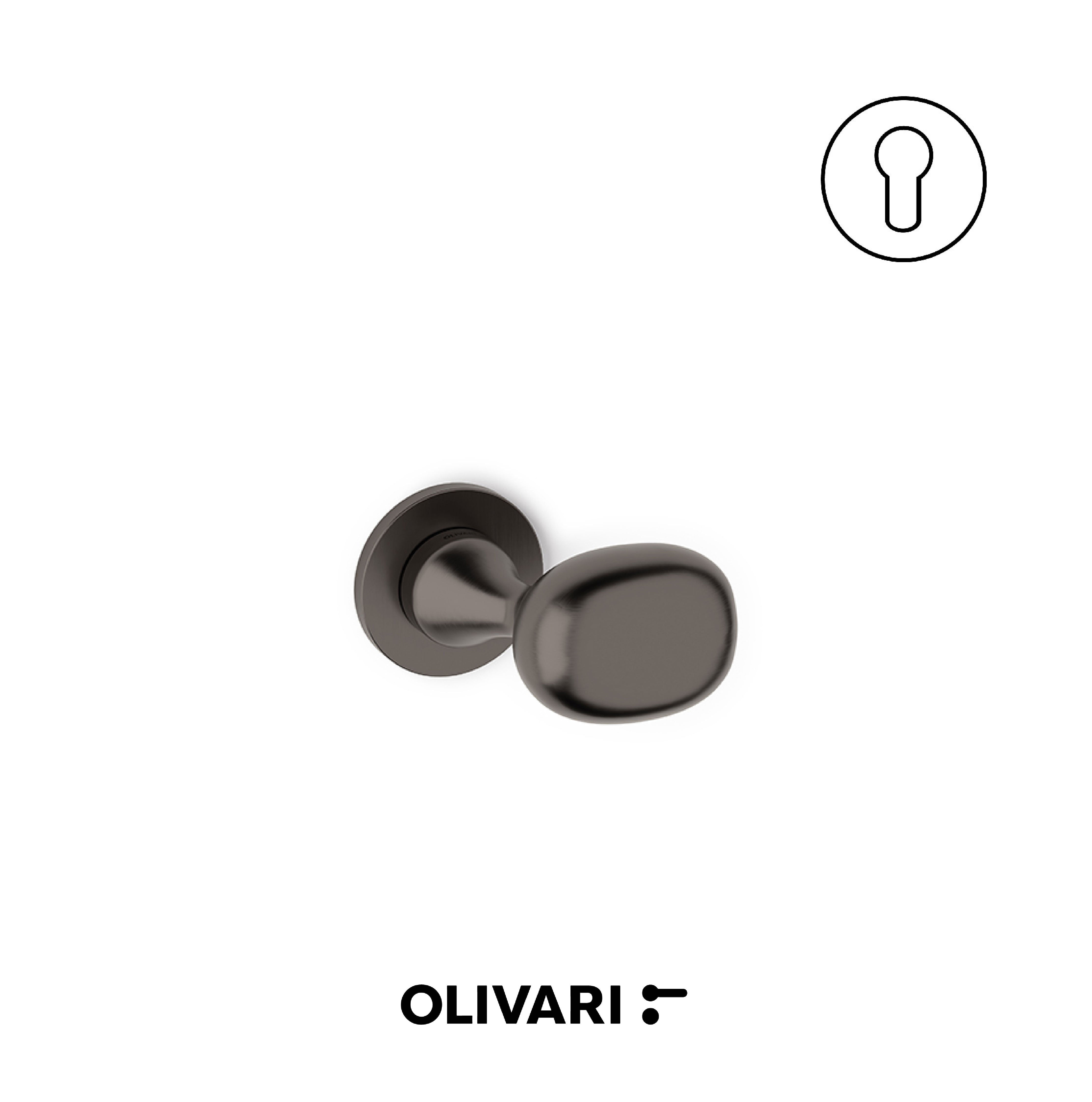 Olivari Melanzana - Cranked door knobs