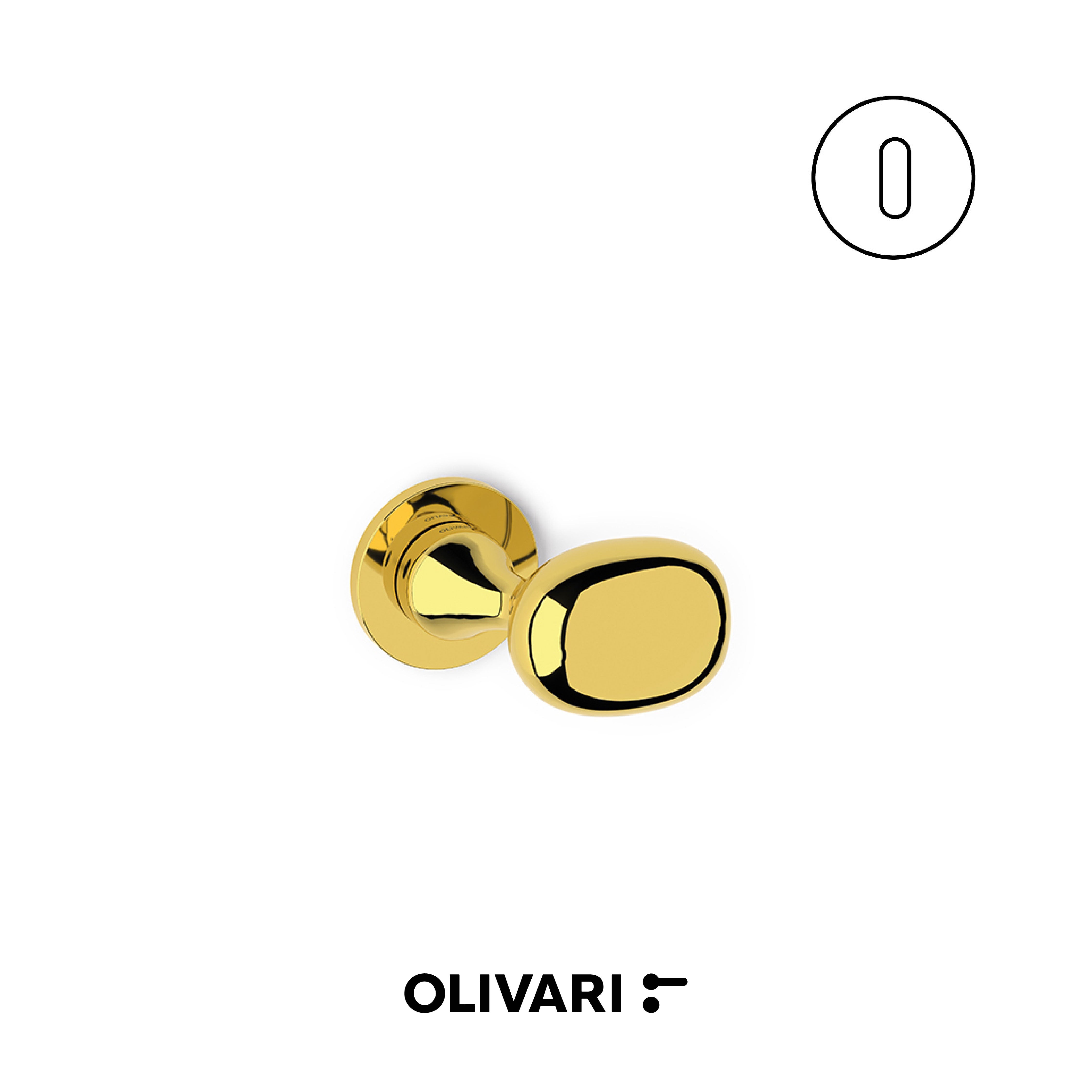 Olivari Melanzana - Cranked door knobs