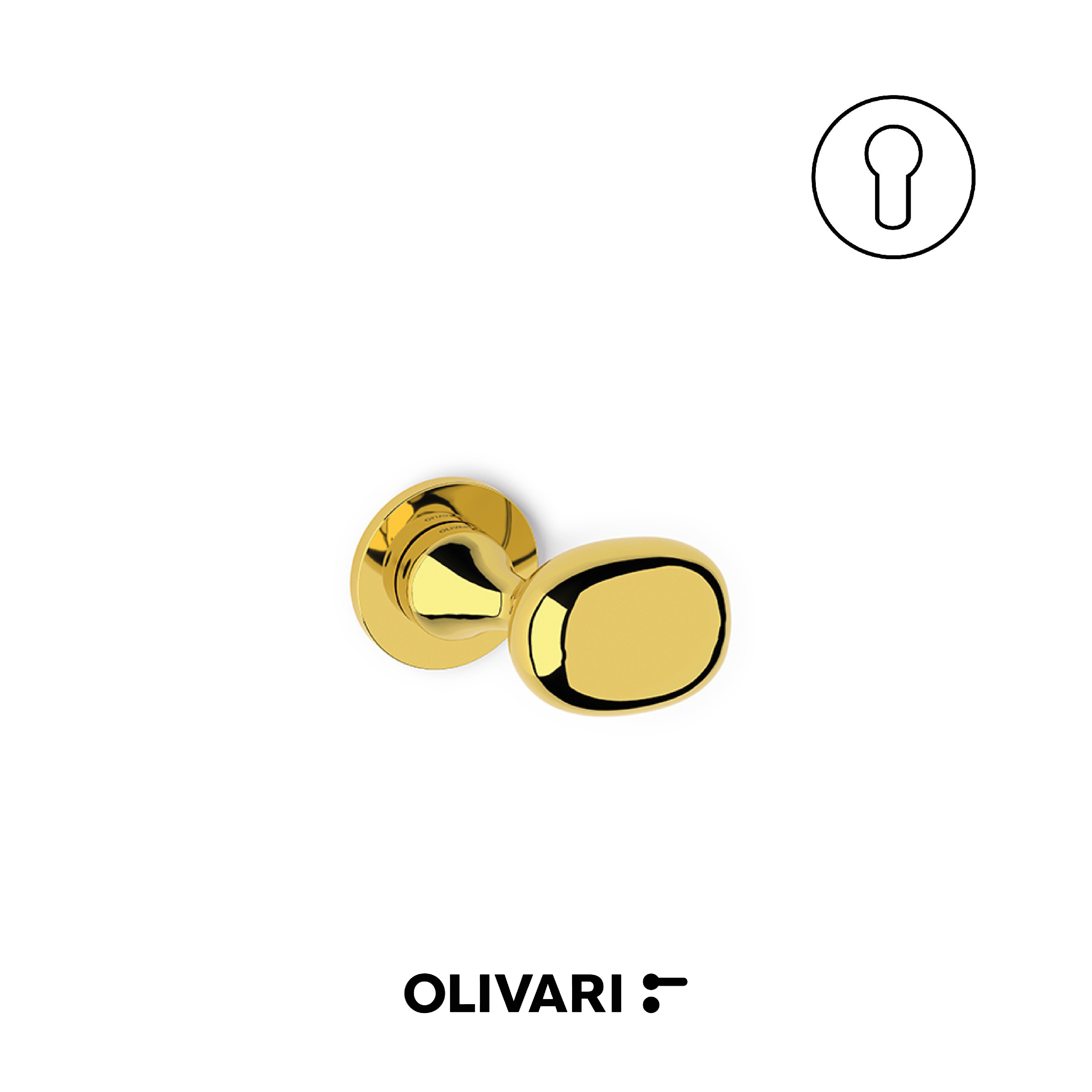 Olivari Melanzana - Cranked door knobs