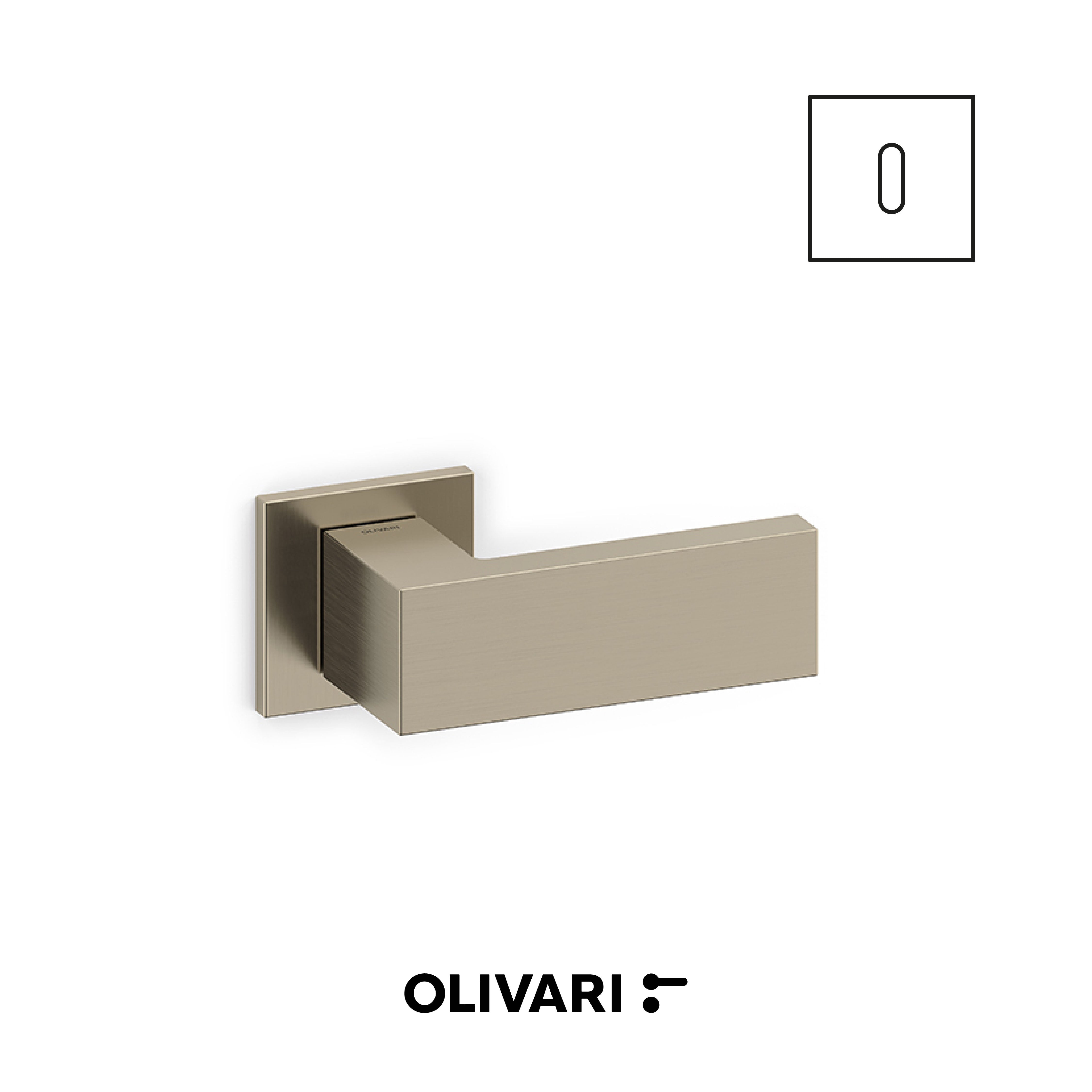 Olivari Planet Q Bassa - Cranked door knobs
