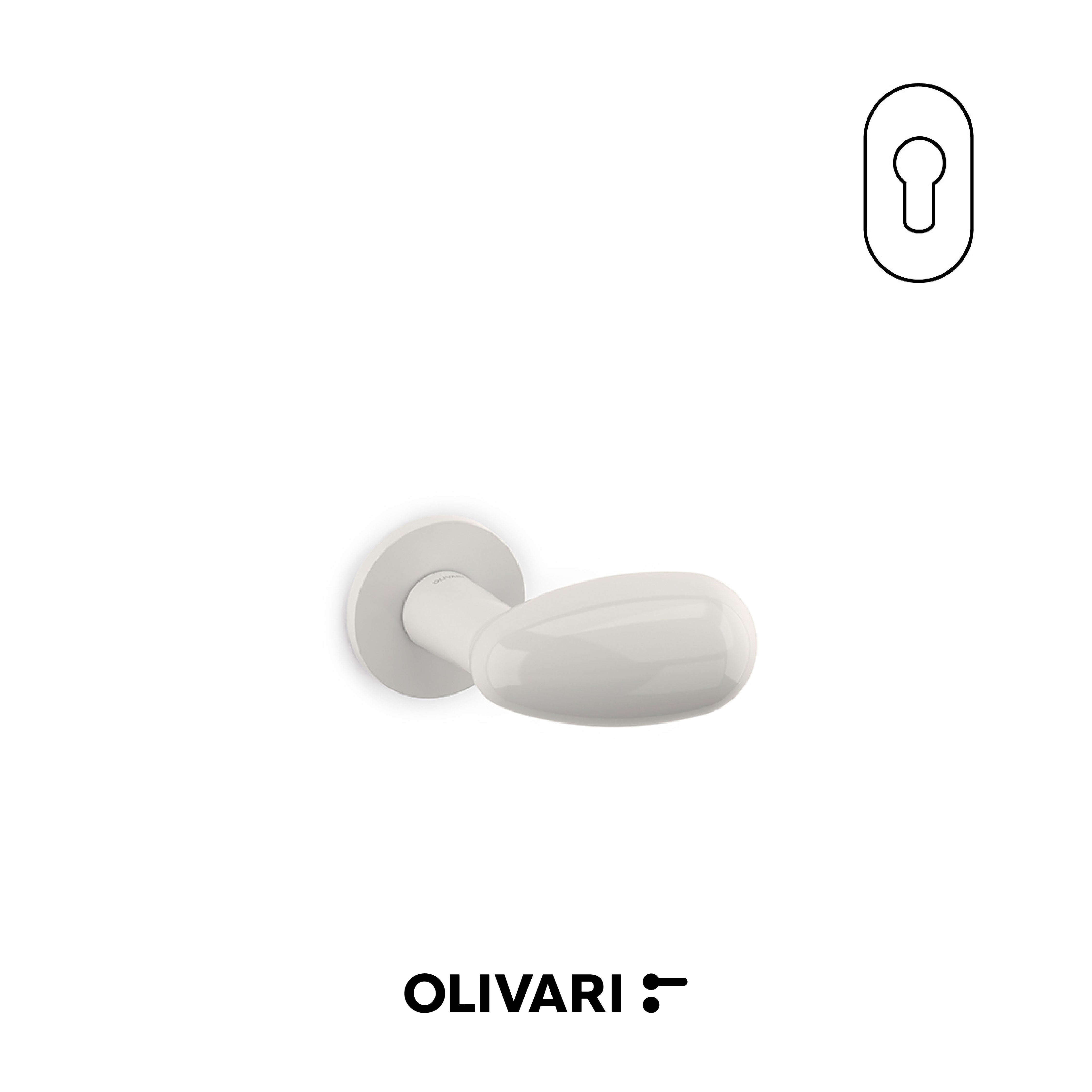 Olivari Uovo - Lever knobs for doors