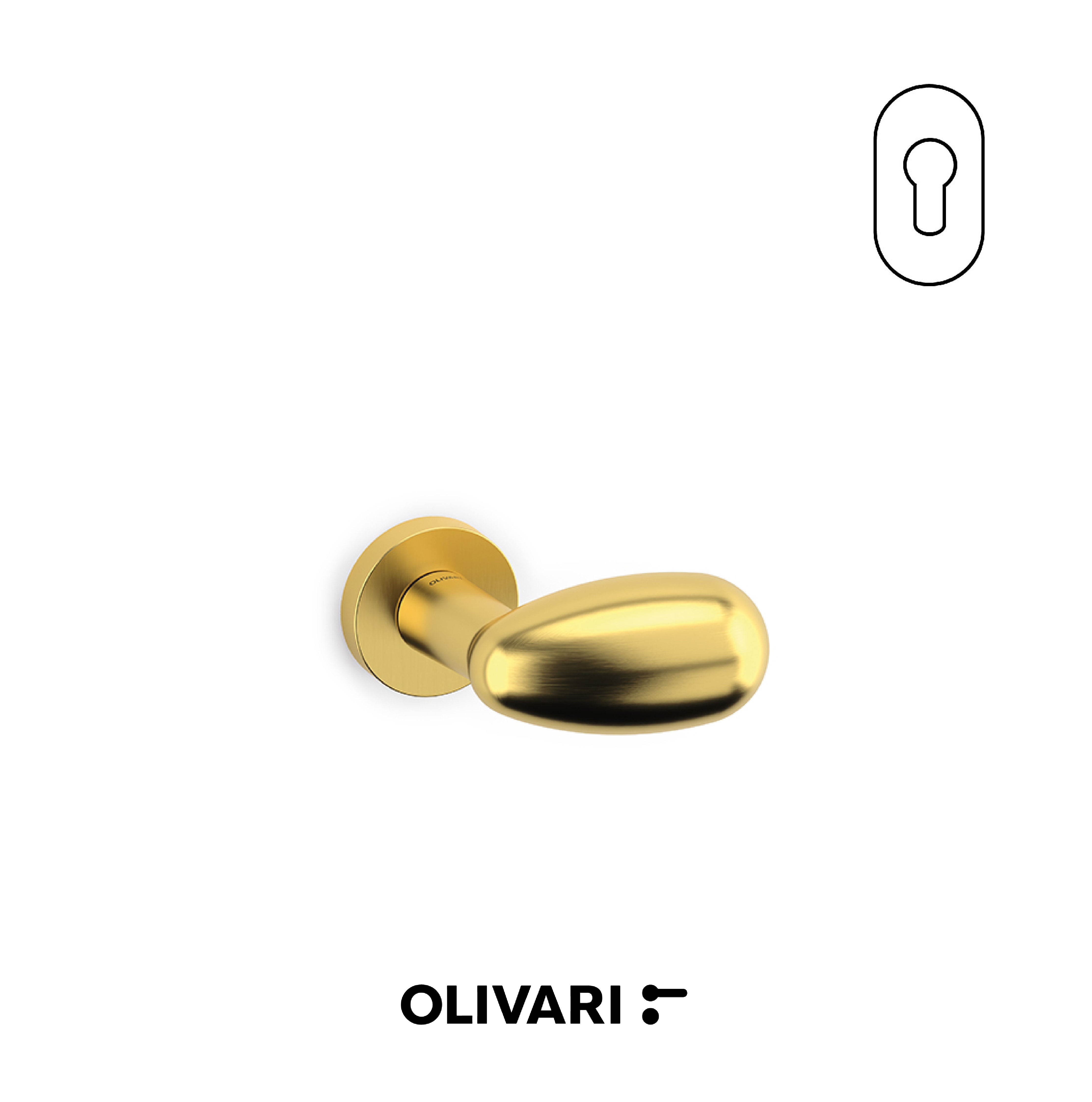Olivari Uovo - Lever knobs for doors