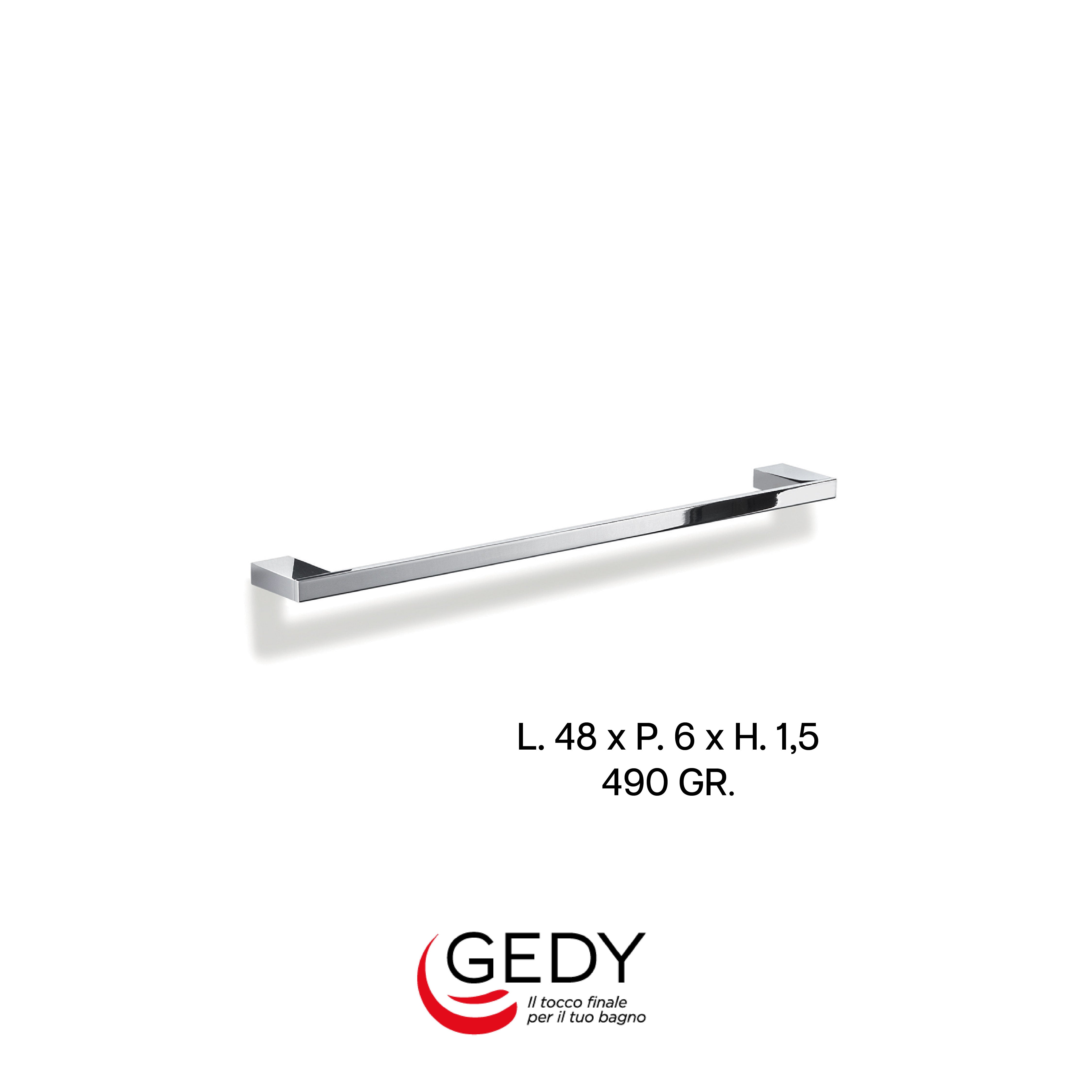 GEDY Lanzarote - Portasalviette - 13 - Cromato / L 33 x P 6 x A 1.5 - 375 GR.