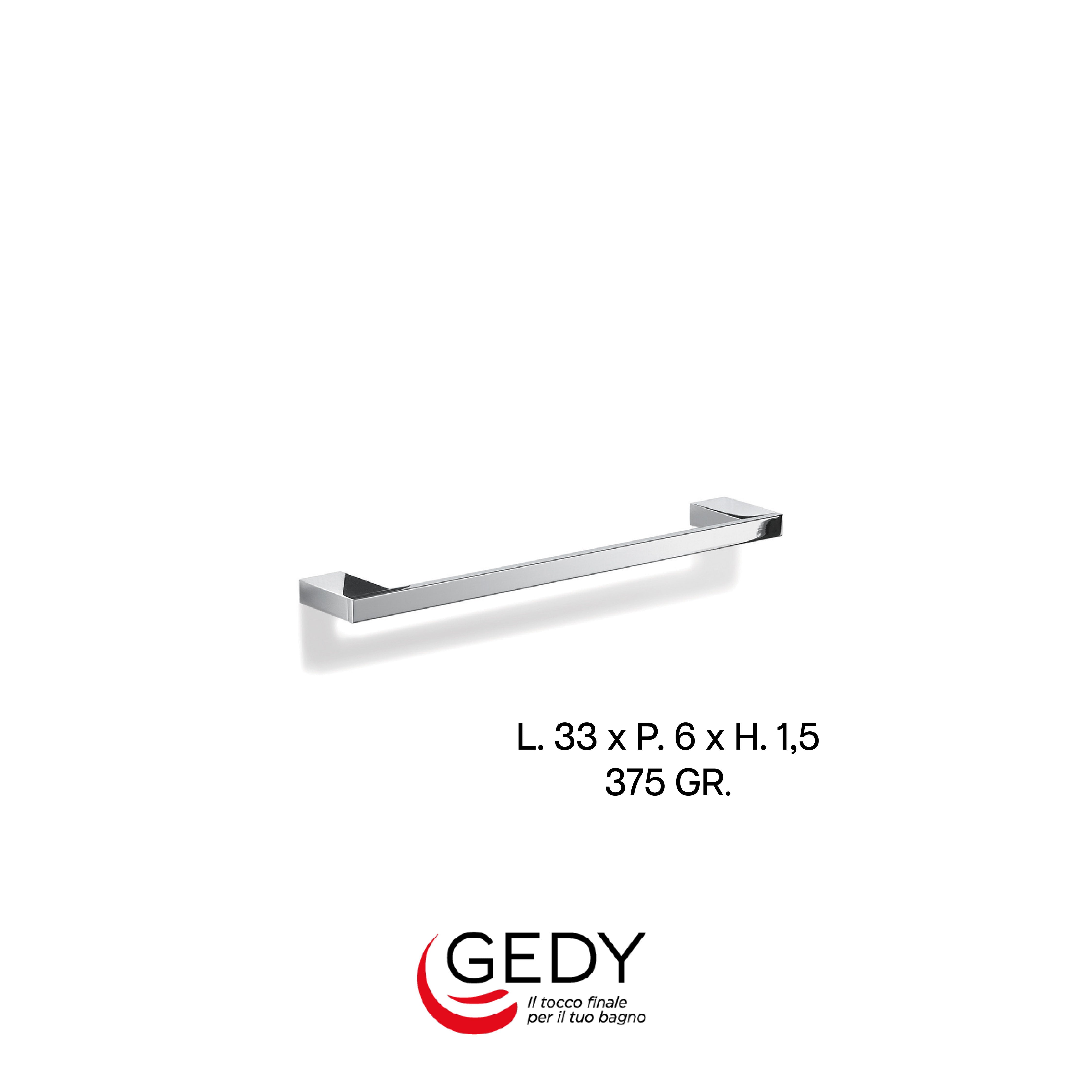 GEDY Lanzarote - Portasalviette - 13 - Cromato / L 33 x P 6 x A 1.5 - 375 GR.