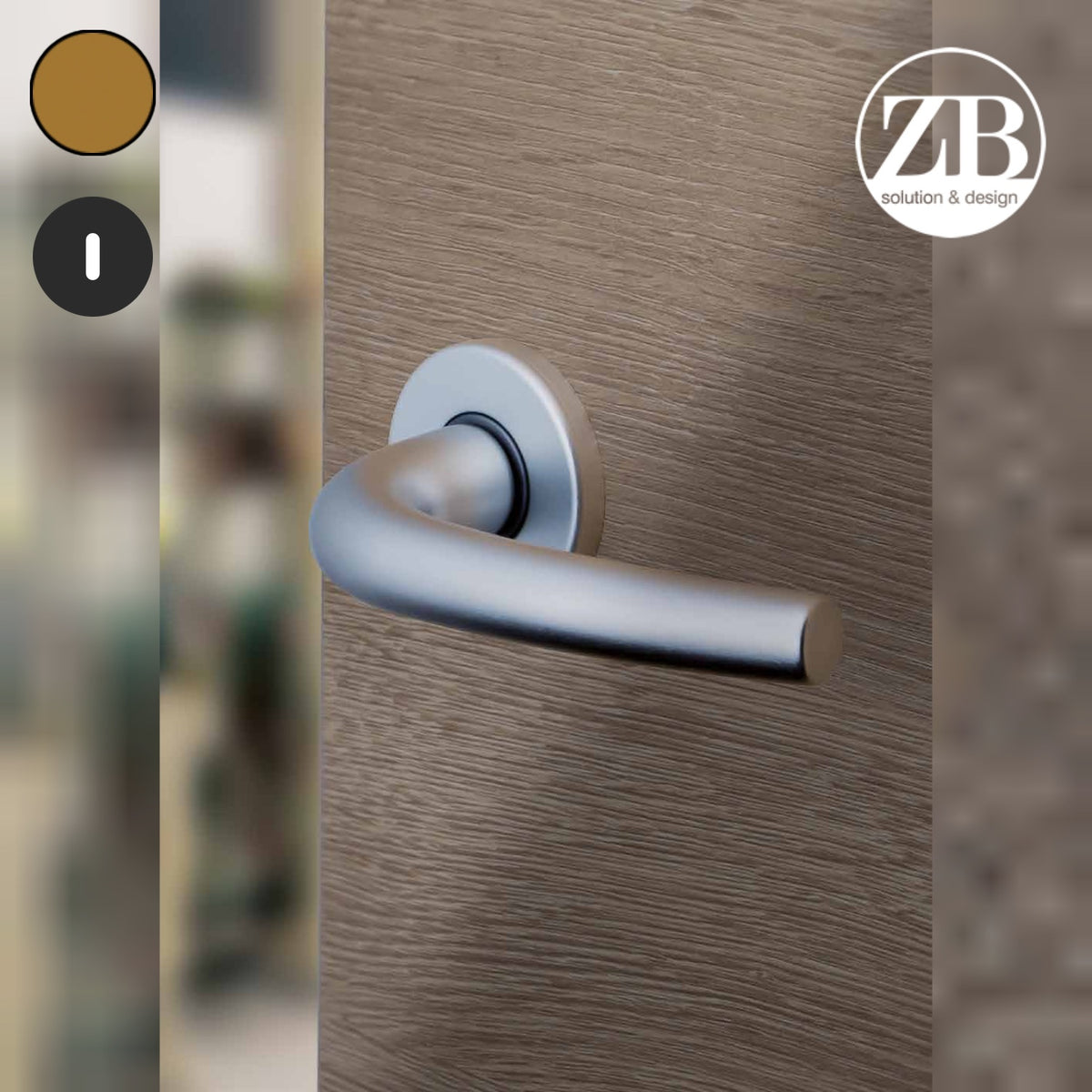 ZB - Maniglie Big Niky - Maniglia per porta interna - BRO - Bronzo F4 anodizzato / Tonda / Patent