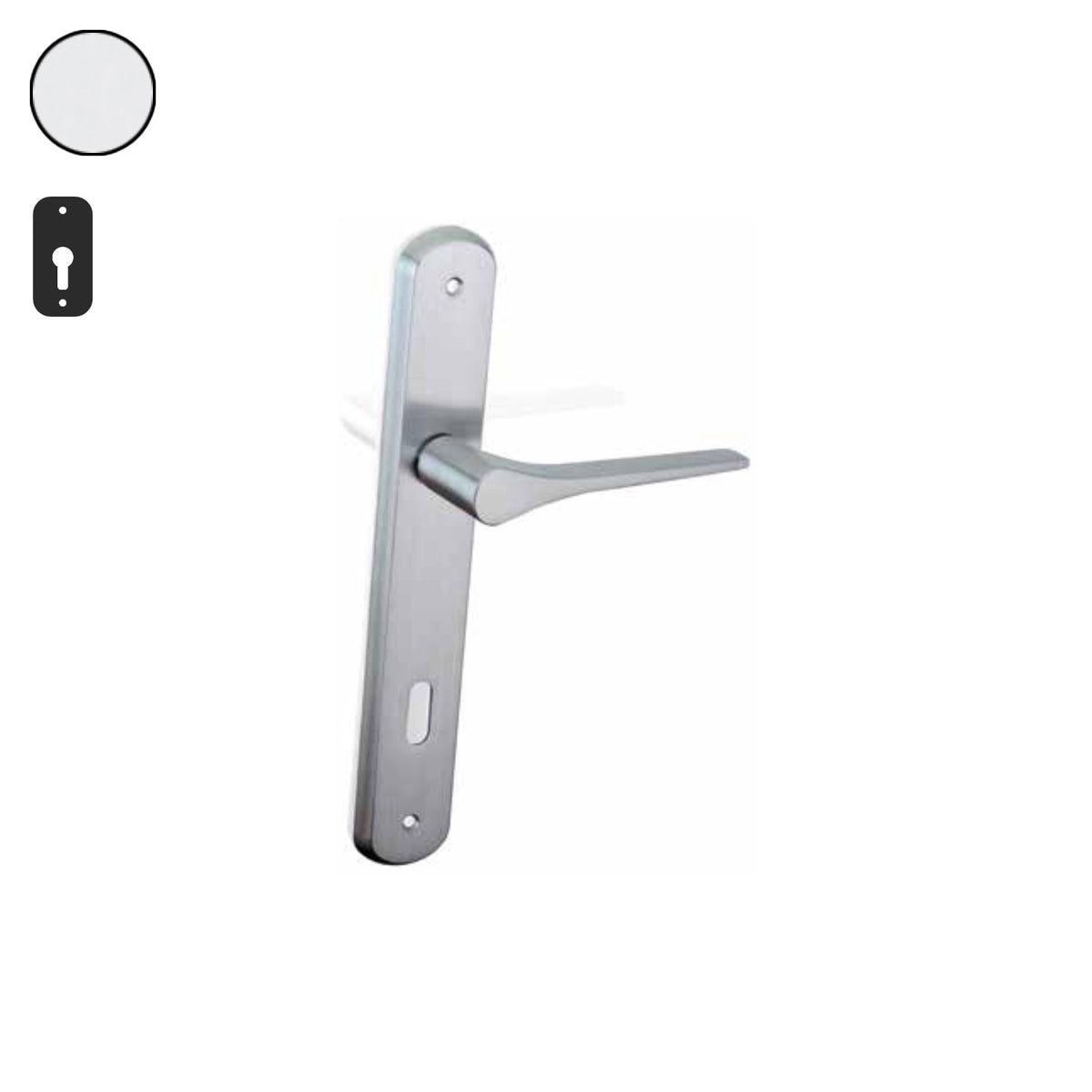 ZB - Maniglie Blade - Maniglia per porta interna - CRS - Cromo satinato / Placca 248x40 mm / Yale 85