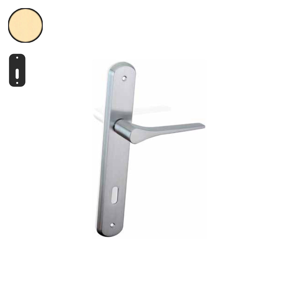 ZB - Maniglie Blade - Maniglia per porta interna - OLV - Ottone lucido verniciato / Placca 248x40 mm / Patent 90