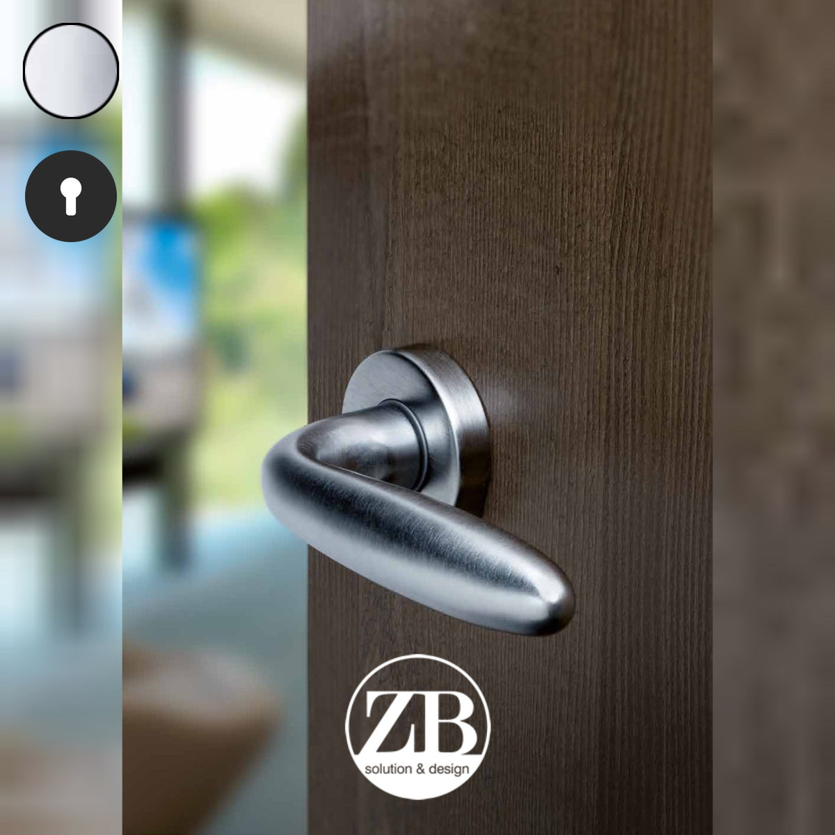 ZB - Maniglie Botti - Maniglia per porta interna - CRL - Cromo lucido / Tonda / Yale