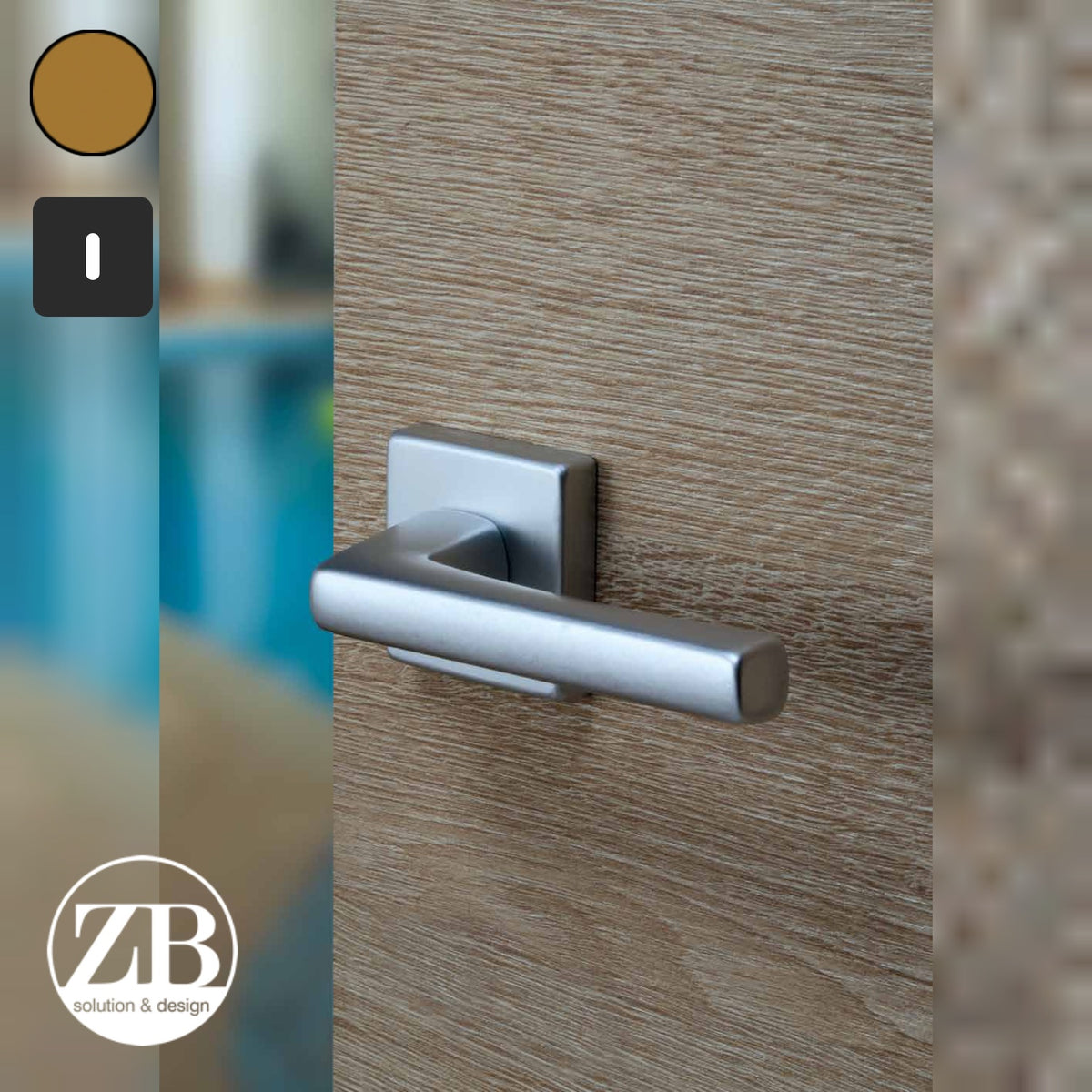ZB - Maniglie Bristol - Maniglia per porta interna - BRO - Bronzo F4 anodizzato / Quadra / Patent