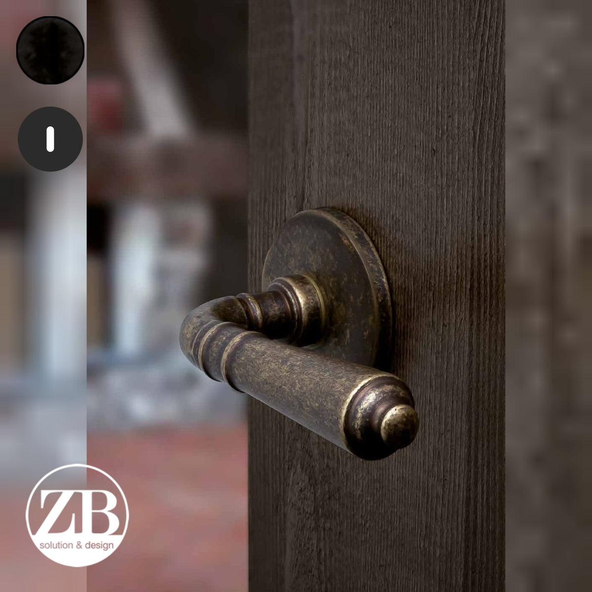 ZB - Maniglie Classic - Maniglia per porta interna - NOP - Nero opaco / Tonda / Patent