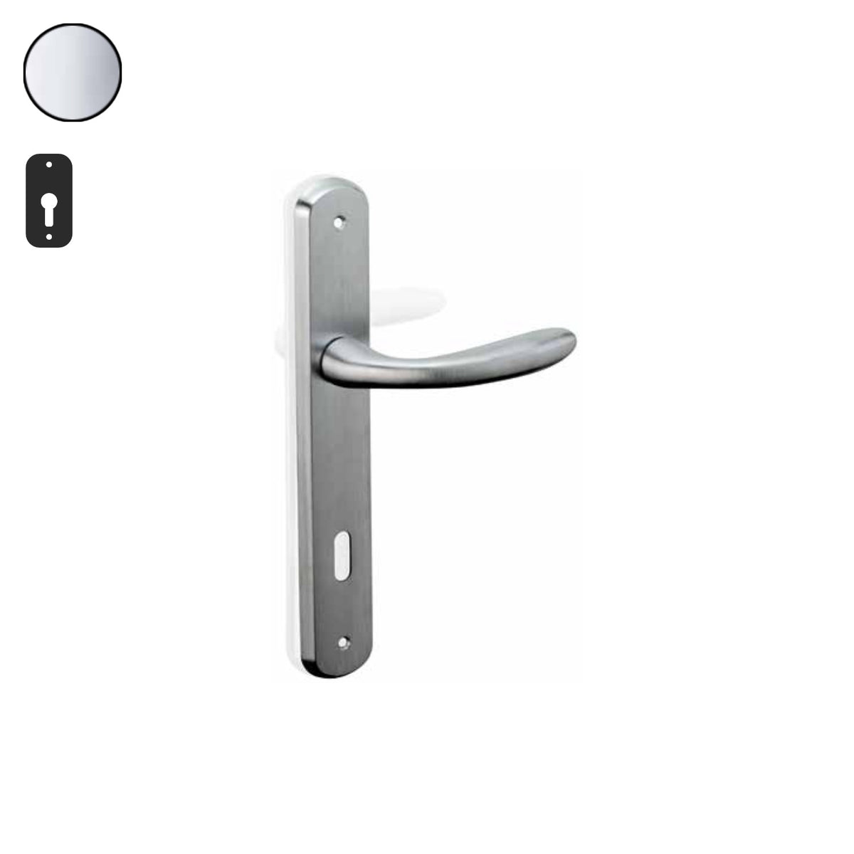 ZB - Maniglie Dedalo - Maniglia per porta interna - CRL - Cromo lucido / Placca 250x38 mm / Yale 85