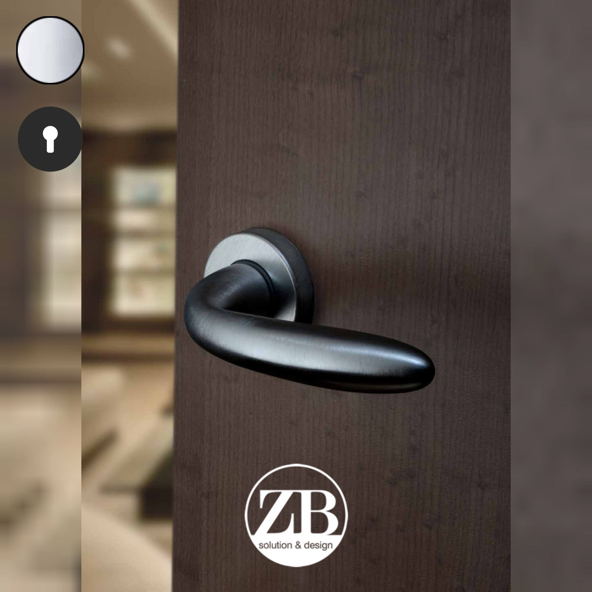 ZB - Maniglie Dedalo - Maniglia per porta interna - CRL - Cromo lucido / Tonda / Yale
