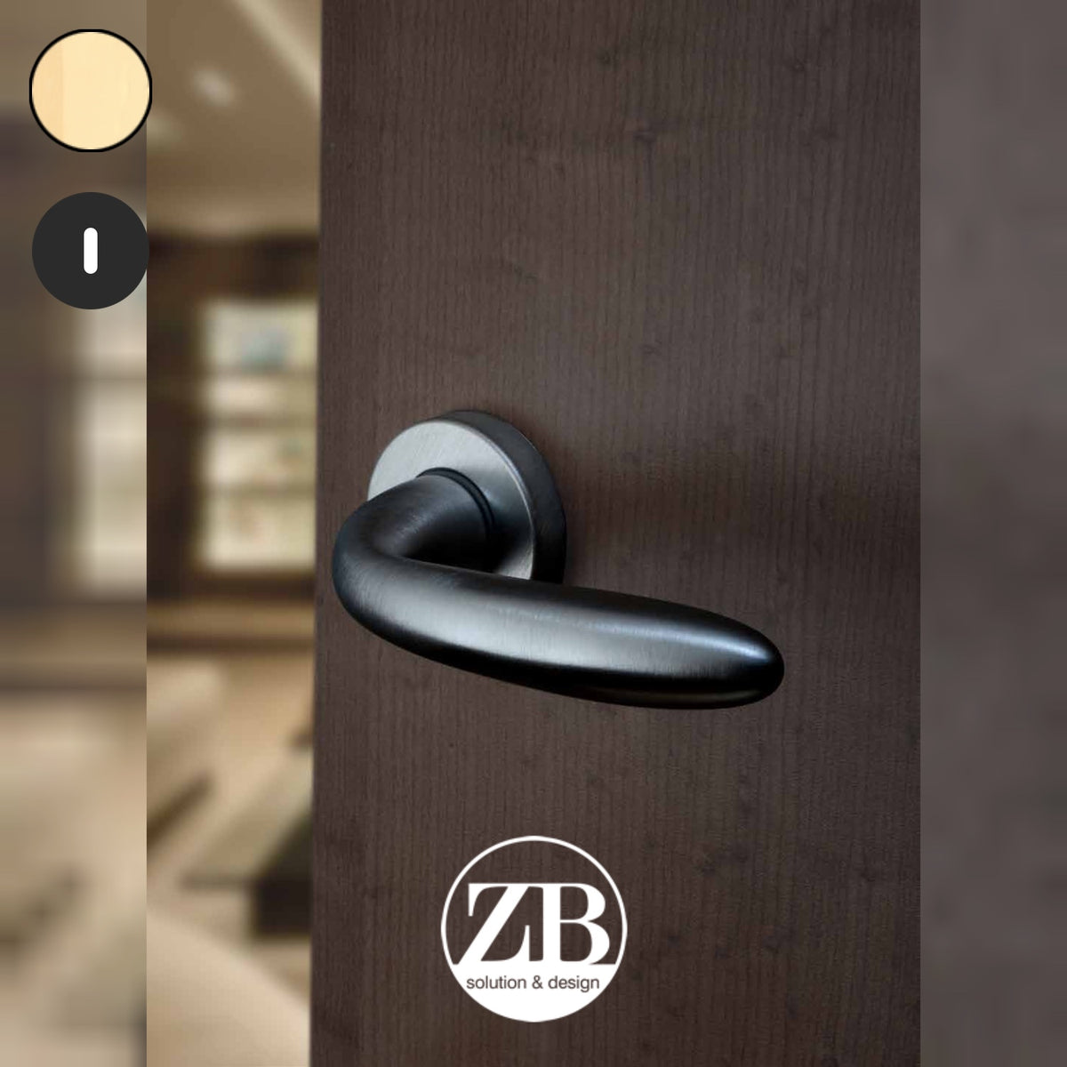 ZB - Maniglie Dedalo - Maniglia per porta interna - OTO - Ottonato / Tonda / Patent