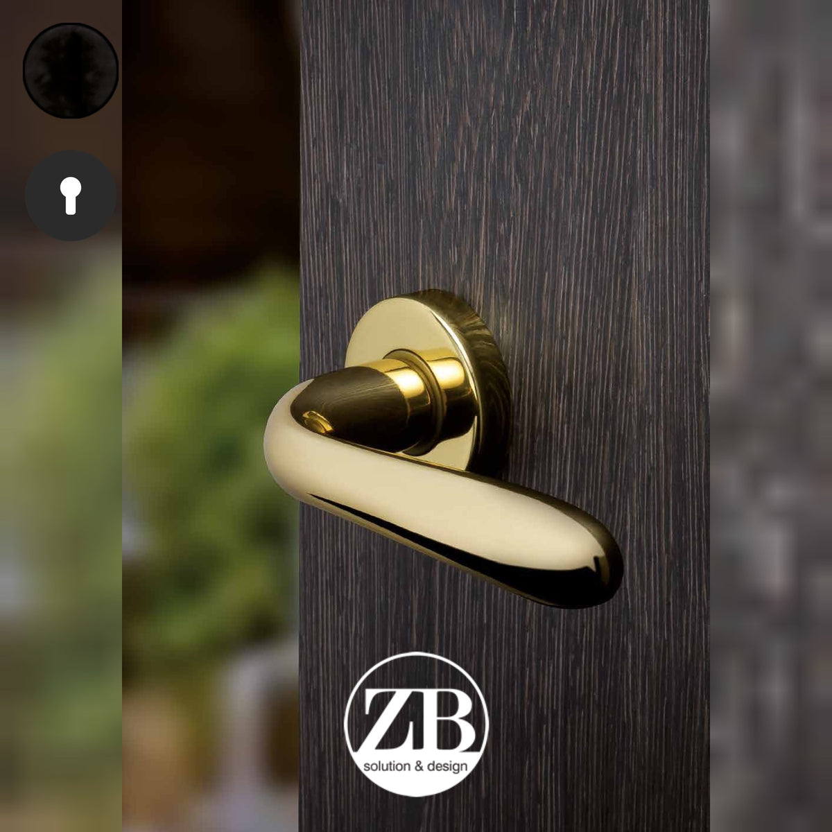 ZB - Maniglie Desy - Maniglia per porta interna - NOP - Nero opaco / Tonda / Yale