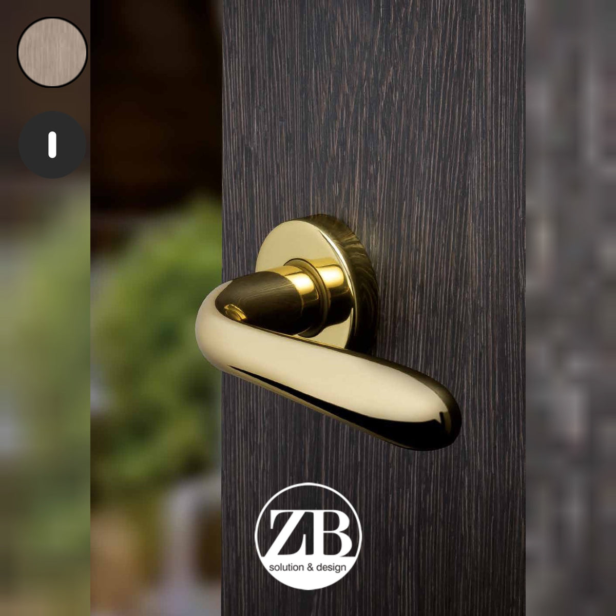 ZB - Maniglie Desy - Maniglia per porta interna - OGV - Ottone graffiato verniciato lucido / Tonda / Patent