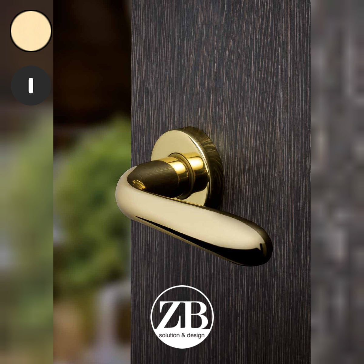ZB - Maniglie Desy - Maniglia per porta interna - OLV - Ottone lucido verniciato / Tonda / Patent
