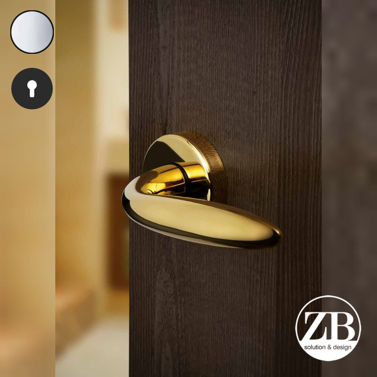 ZB - Maniglie Dodi - Maniglia per porta interna - CRL - Cromo lucido / Tonda / Yale