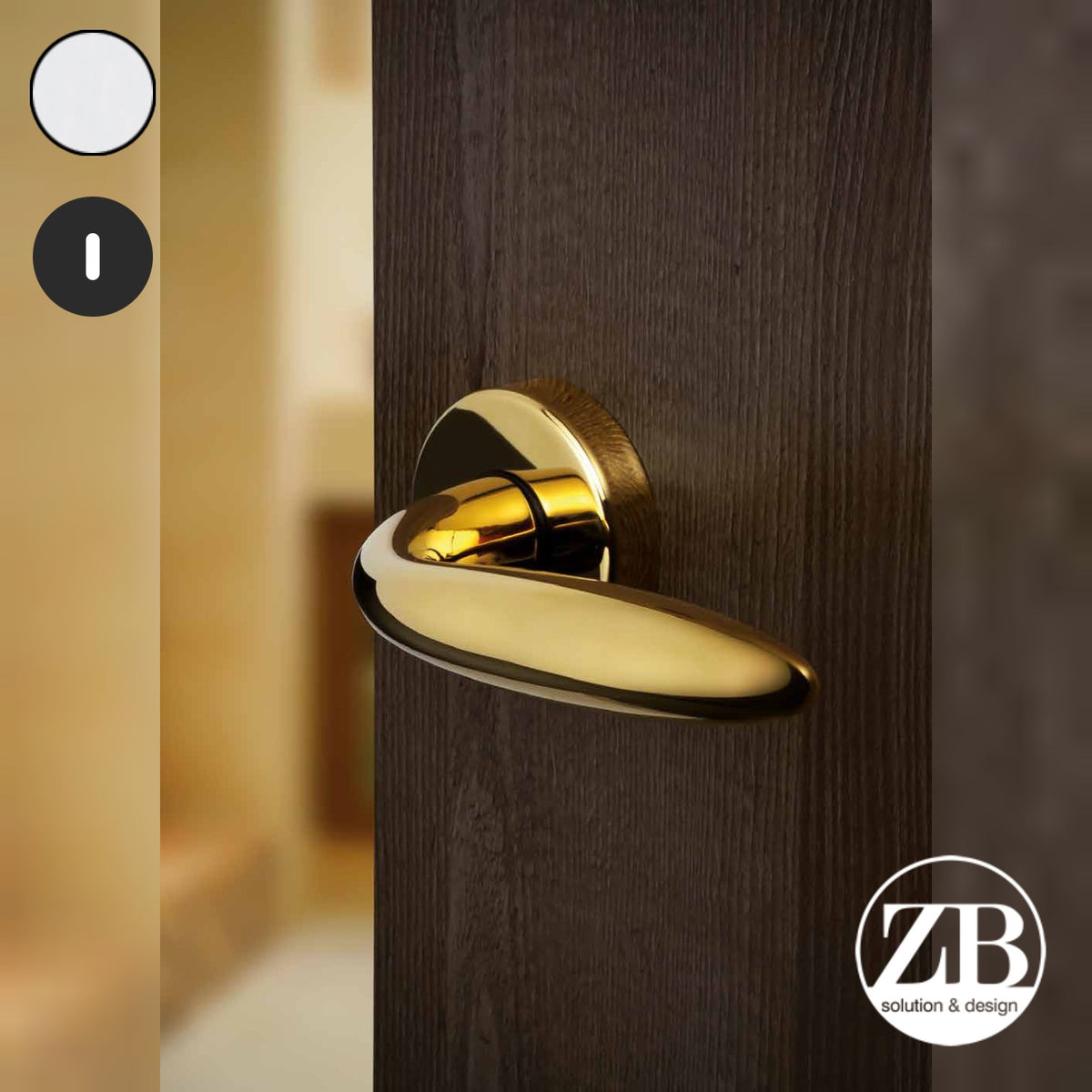 ZB - Maniglie Dodi - Maniglia per porta interna - CRS - Cromo satinato / Tonda / Patent