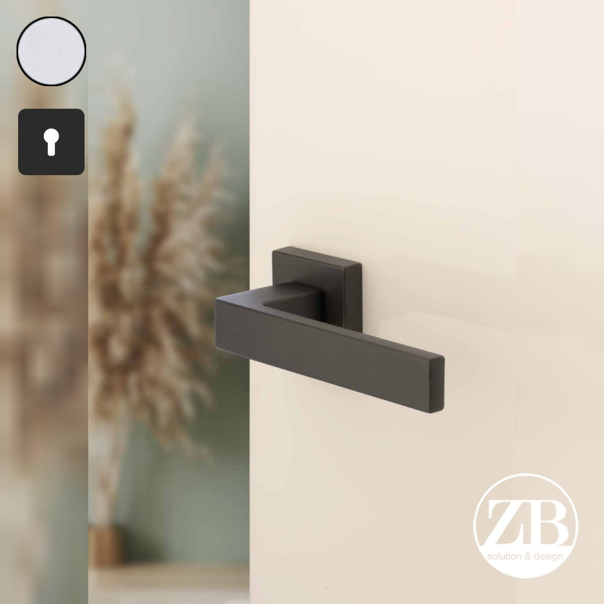 ZB - Maniglie Eco Time - Maniglia per porta interna - ARS - Argento F1 satinato / Quadra / Yale