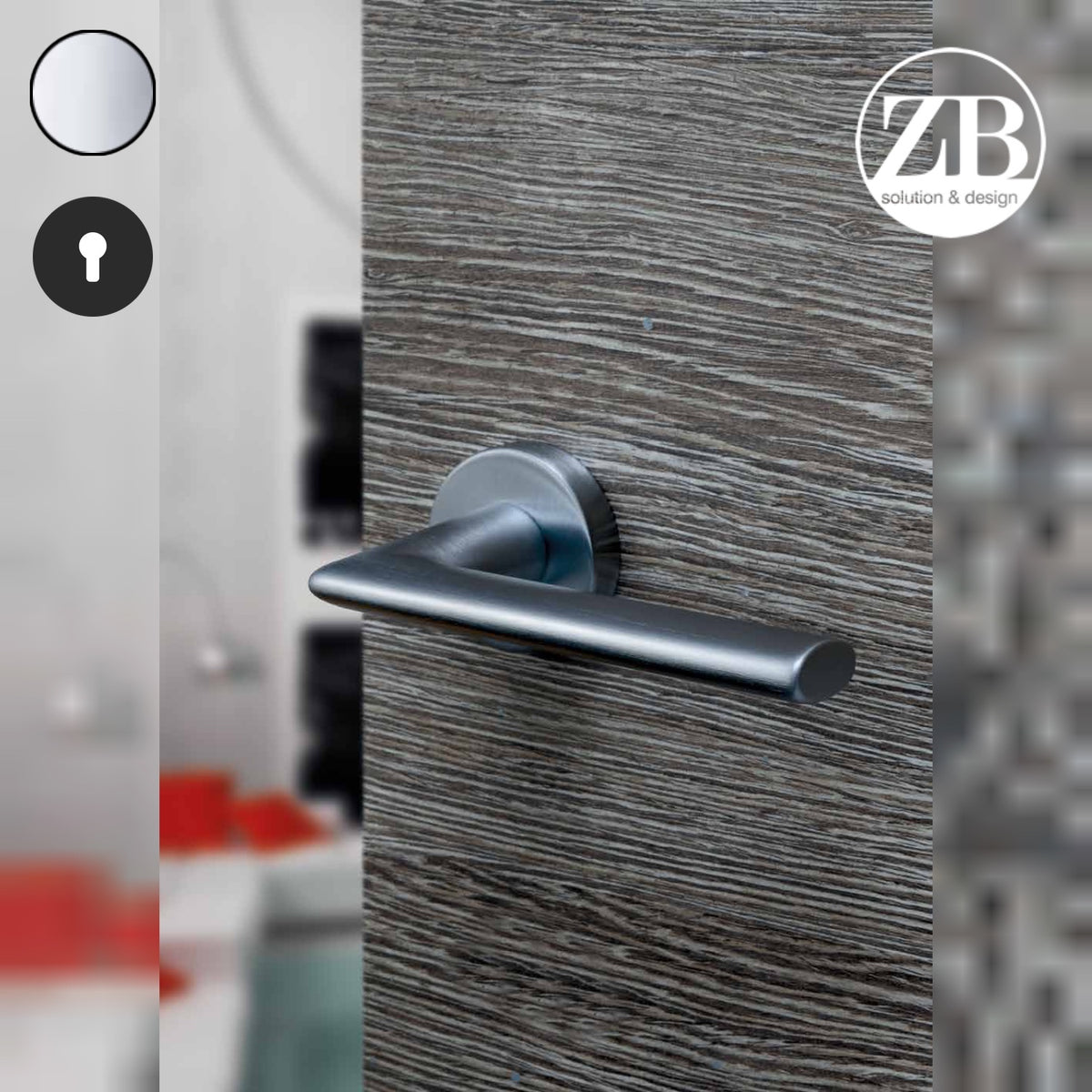 ZB - Maniglie Element - Maniglia per porta interna - CRL - Cromo lucido / Tonda / Yale