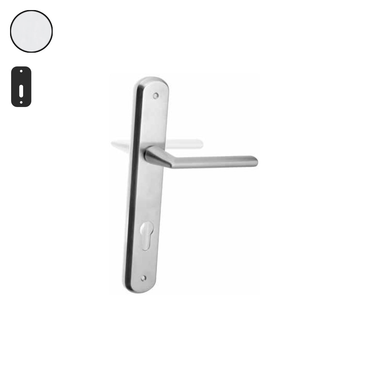 ZB - Maniglie Element - Maniglia per porta interna - CRS - Cromo satinato / Placca 250x38 mm / Patent 70