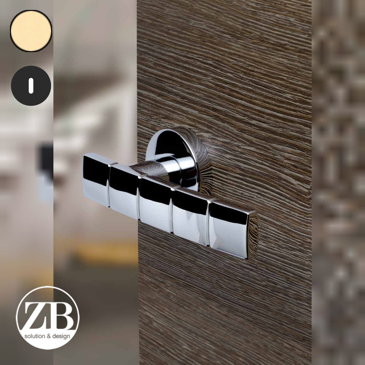 ZB - Maniglie Gangsta - Maniglia per porta interna - OLV - Ottone lucido verniciato / Tonda / Patent