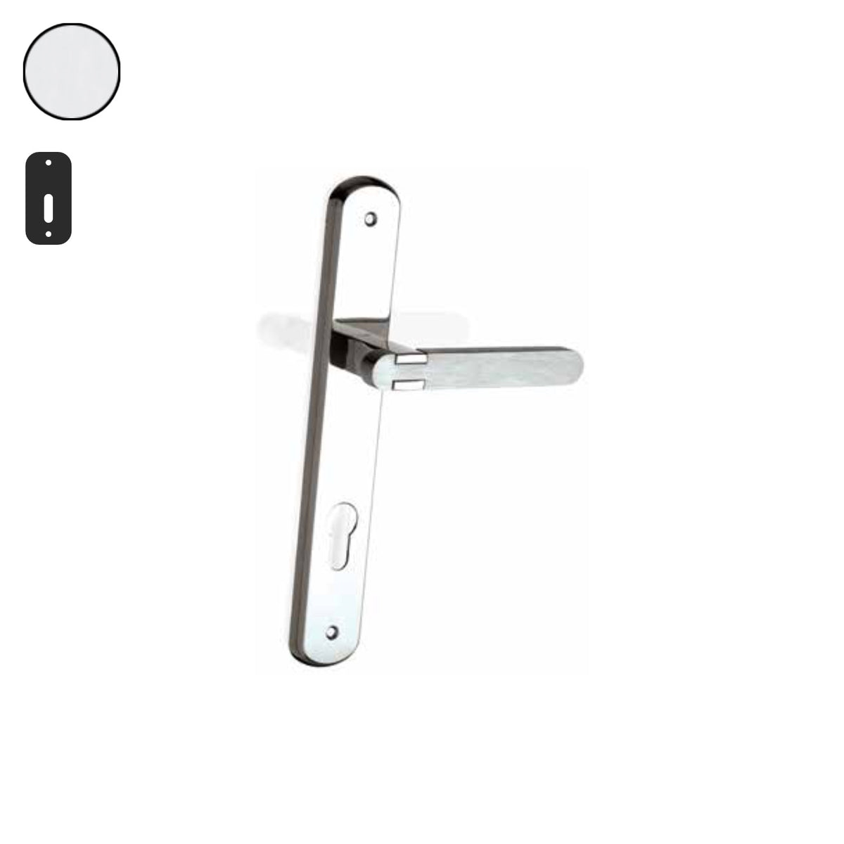 ZB - Maniglie Inside - Maniglia per porta interna - CRS - Cromo satinato / Placca 250x40 mm / Patent 70