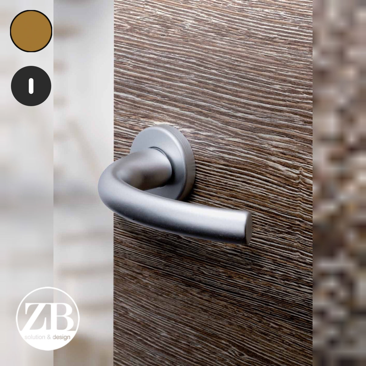 ZB - Maniglie Isy - Maniglia per porta interna - BRO - Bronzo F4 anodizzato / Tonda / Patent