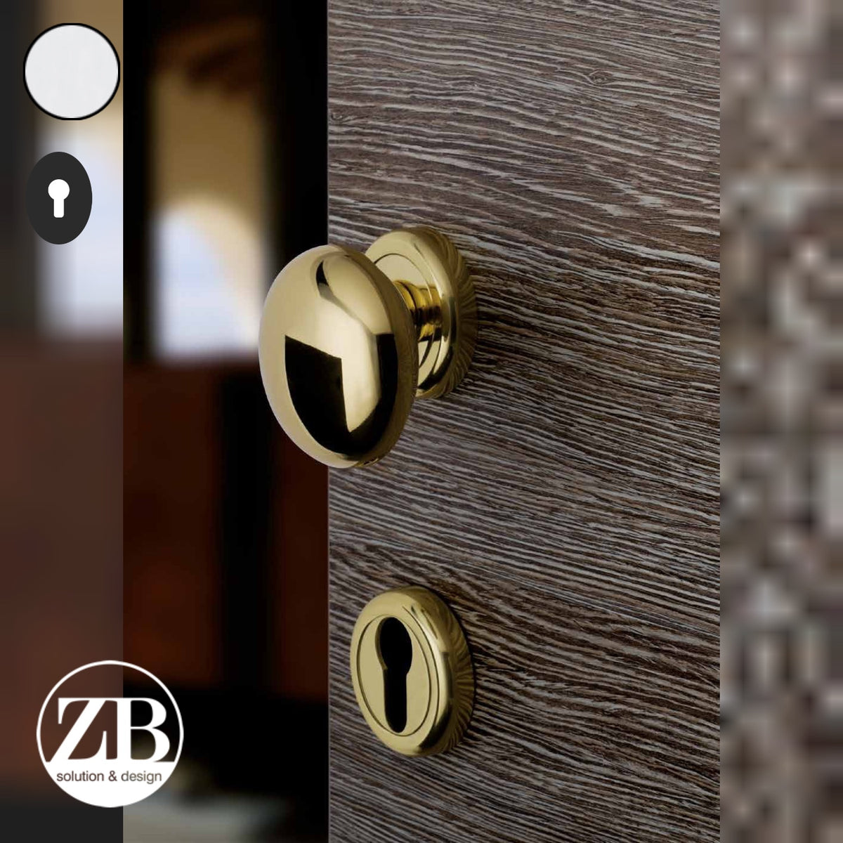 ZB - Maniglie Lady M - Maniglia per porta interna - CRS - Cromo satinato / Ovale / Yale