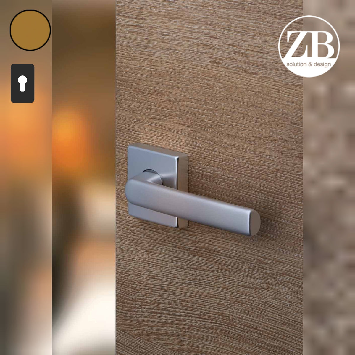 ZB - Maniglie Milly - Maniglia per porta interna - BRO - Bronzo F4 anodizzato / Rettangolare / Yale