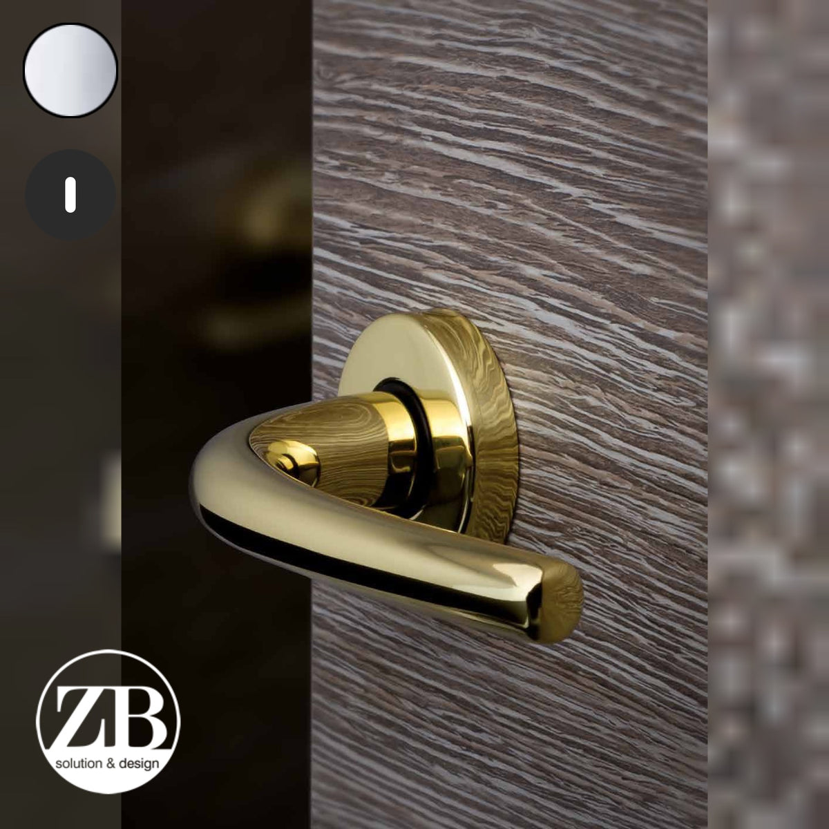 ZB - Maniglie Niky - Maniglia per porta interna - CRL - Cromo lucido / Tonda / Patent