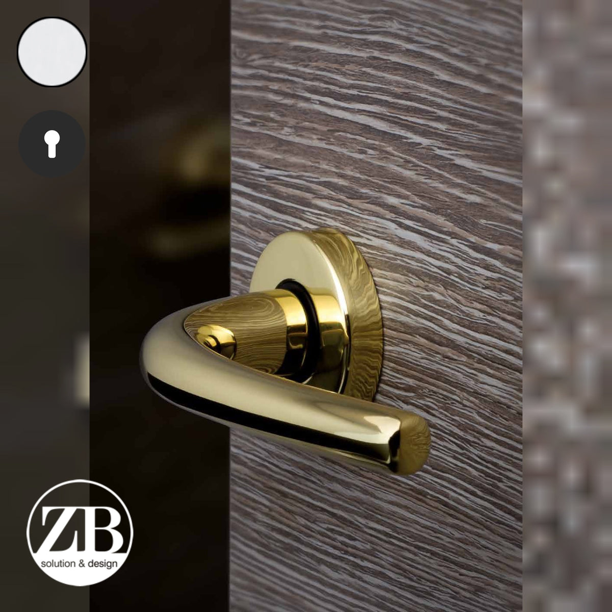 ZB - Maniglie Niky - Maniglia per porta interna - CRS - Cromo satinato / Tonda / Yale