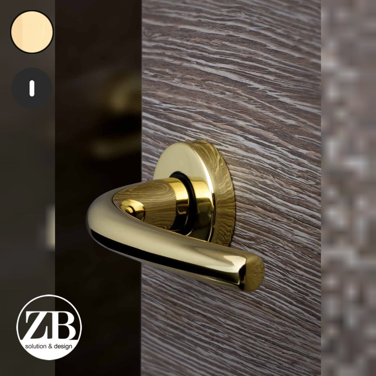 ZB - Maniglie Niky - Maniglia per porta interna - OTO - Ottonato / Tonda / Patent