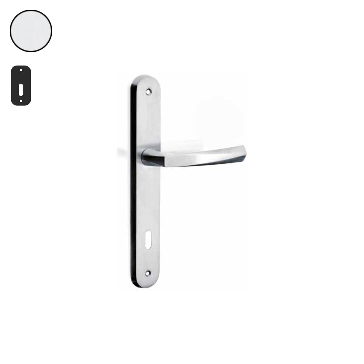 ZB - Maniglie Phoenix - Maniglia per porta interna - CRS - Cromo satinato / Placca 250x38 mm / Patent 70