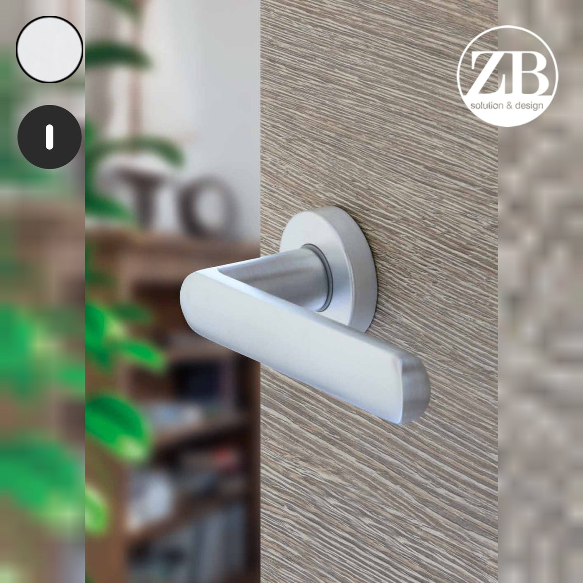 ZB - Maniglie Silvy - Maniglia per porta interna - CRS - Cromo satinato / Tonda / Patent