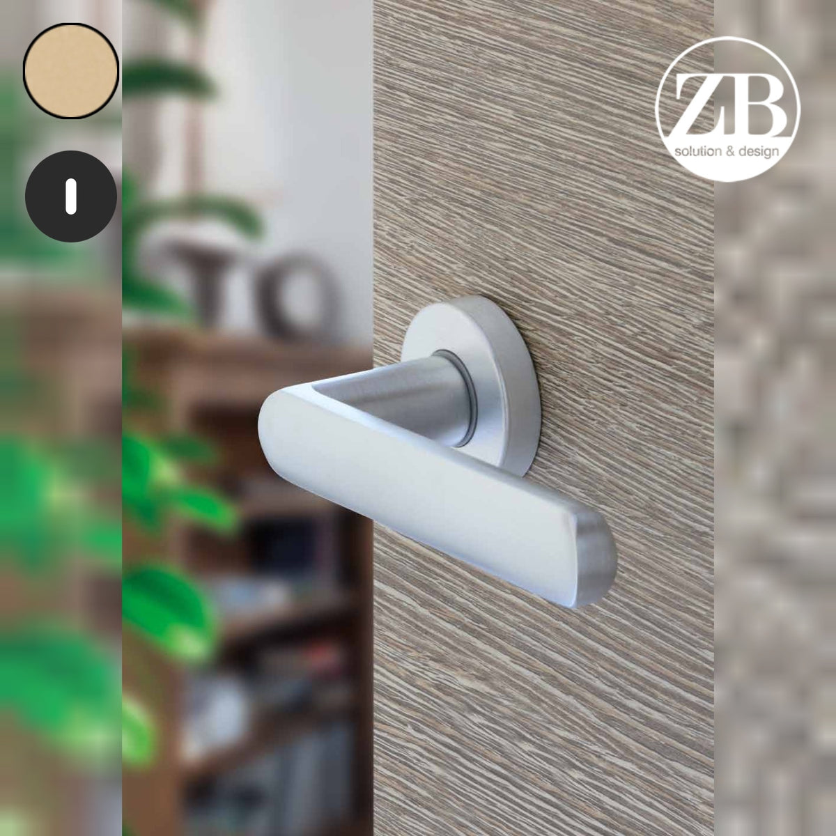 ZB - Maniglie Silvy - Maniglia per porta interna - OSV - Ottone satinato verniciato / Tonda / Patent