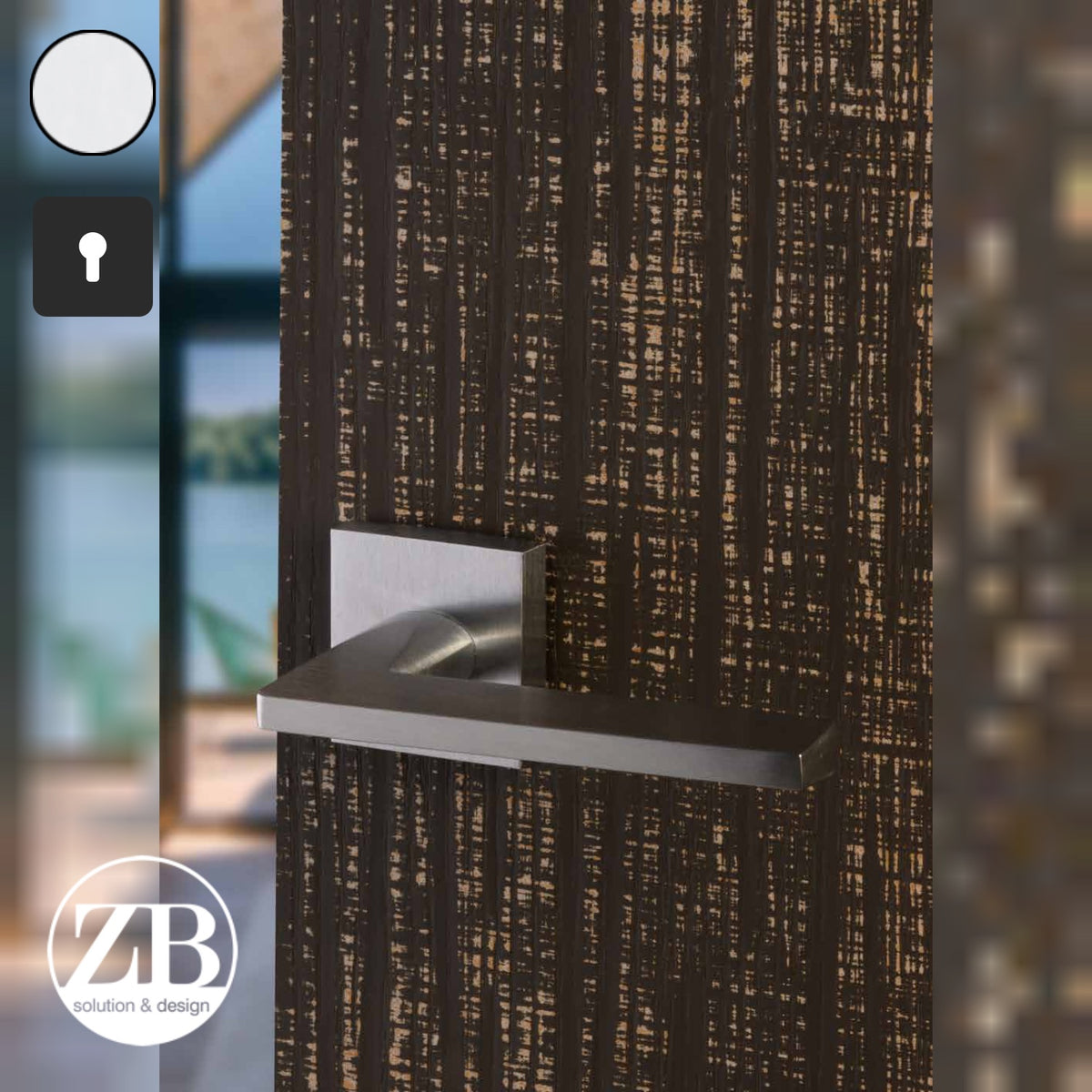 ZB - Maniglie Strip - Maniglia per porta interna - CRS - Cromo satinato / Quadra / Yale