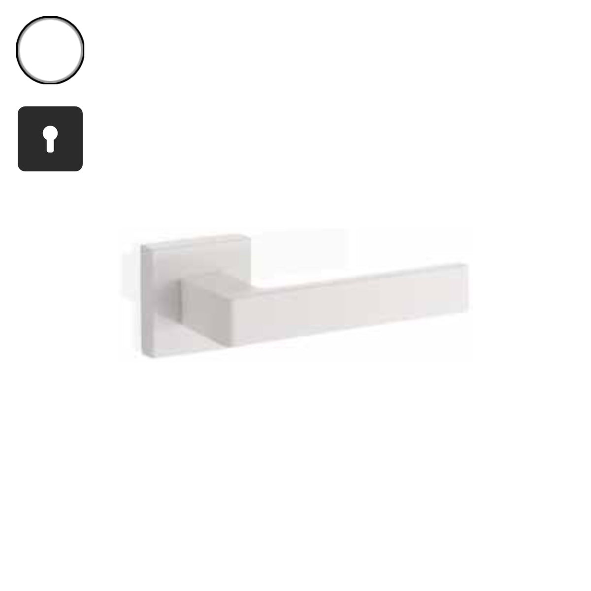 ZB - Maniglie Time - Maniglia per porta interna - BIA - Bianco / Quadra / Yale