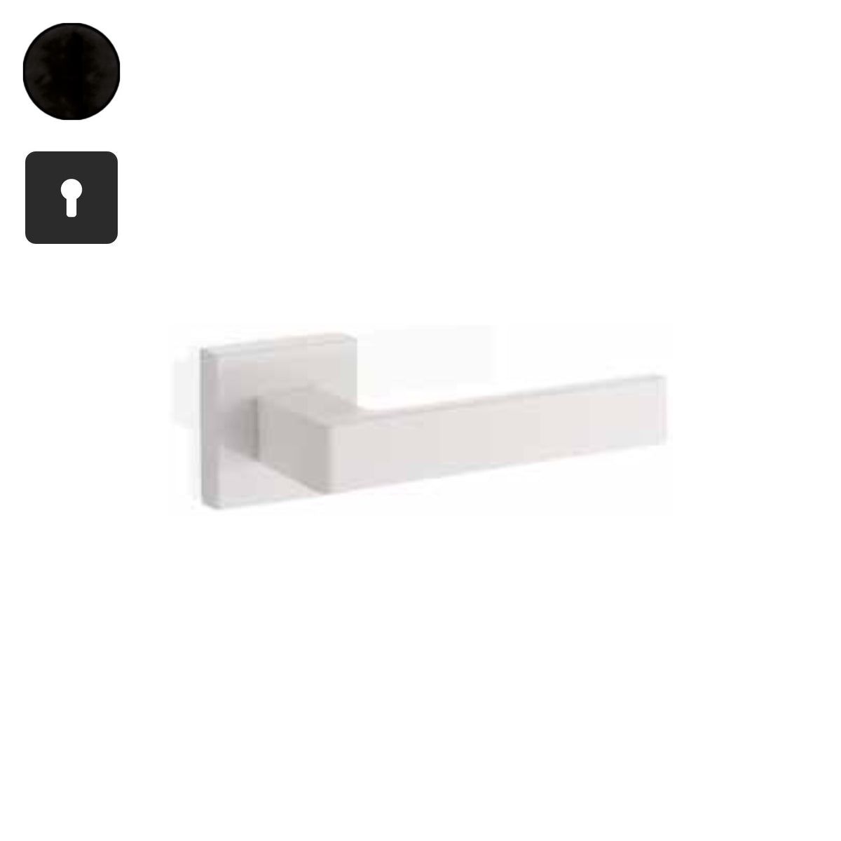 ZB - Maniglie Time - Maniglia per porta interna - NOP - Nero opaco / Quadra / Yale