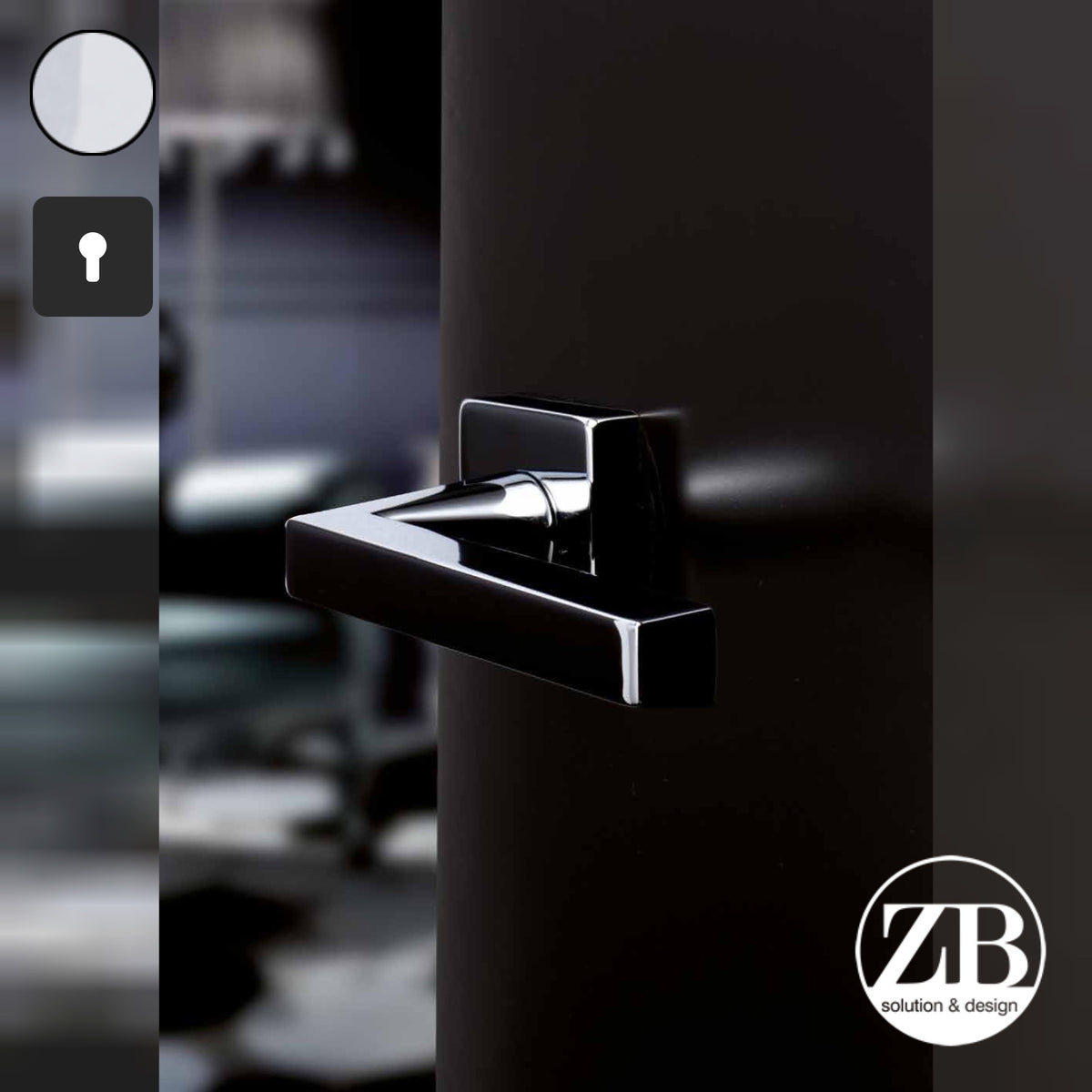 ZB - Maniglie Vanity Sky - Maniglia per porta interna - CLS - Cromo lucido / cromo satinato / Quadra / Yale