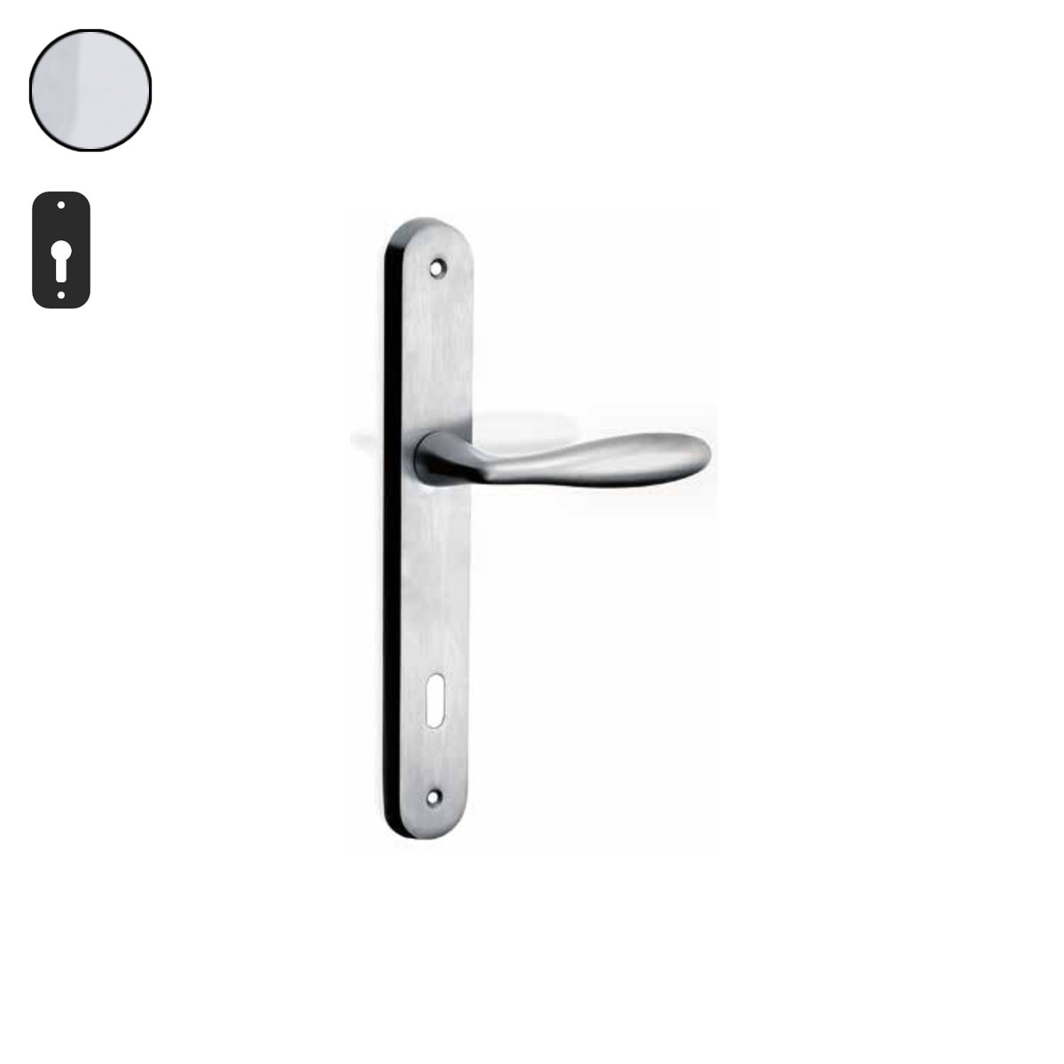 ZB - Maniglie Wind - Maniglia per porta interna - CLS - Cromo lucido / cromo satinato / Placca 250x38 mm / Yale 85